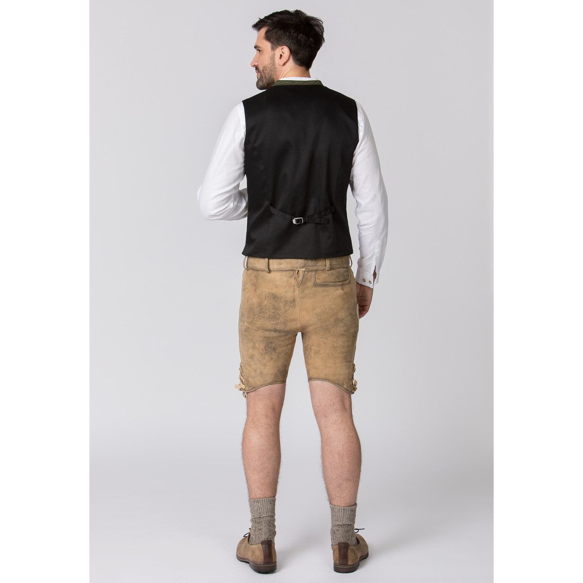 Stockerpoint Trachtenlederhose Girgl Herren (1-tlg) Trachtenlederhose, Trachtenhose, Bayerische Lederhose, Oktoberfest – Bild 3 von 5