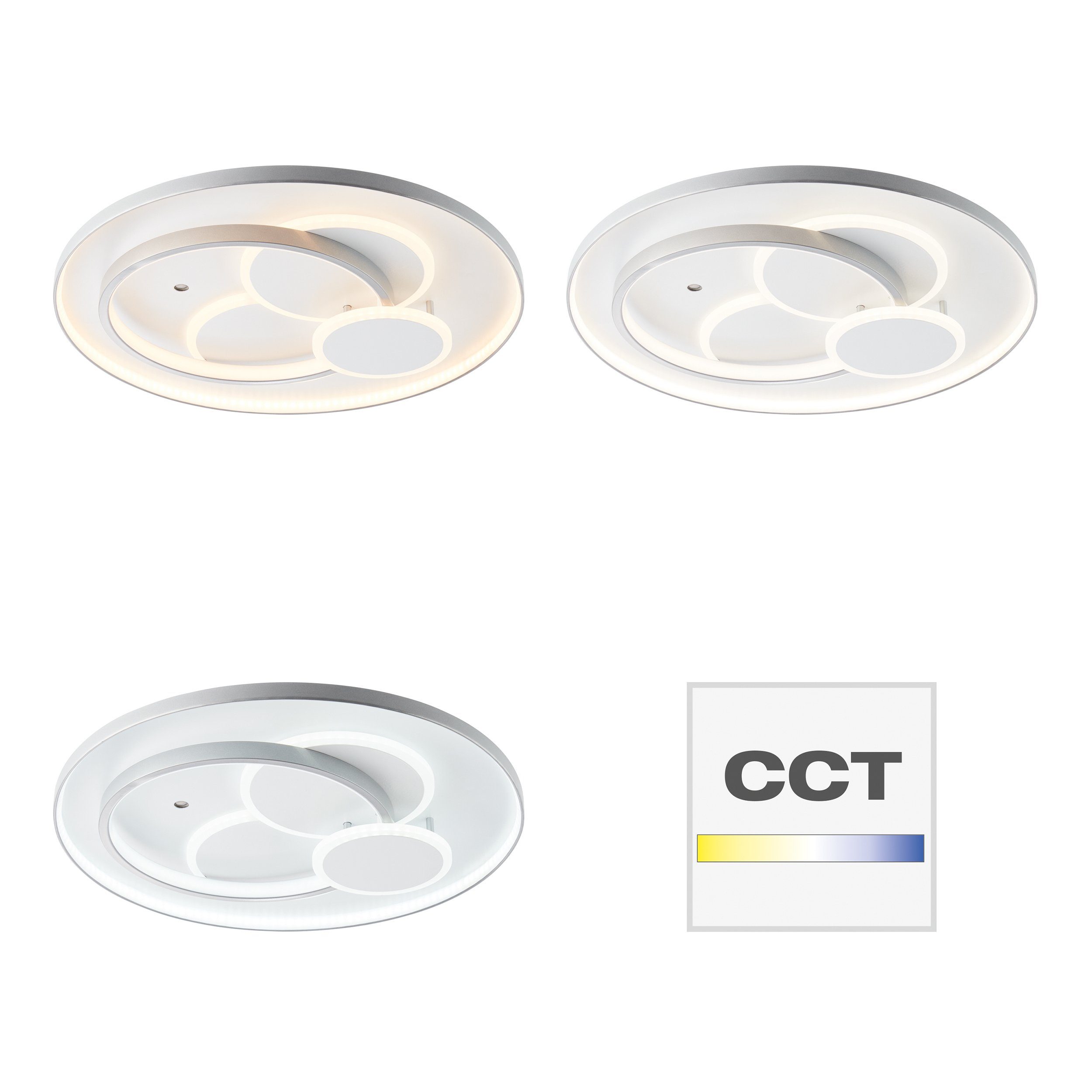 Dimmfunktion, LED Deckenleuchte, warmweiß Fernbedienung, kaltweiß - fest CCT integriert, über LED Lightbox -
