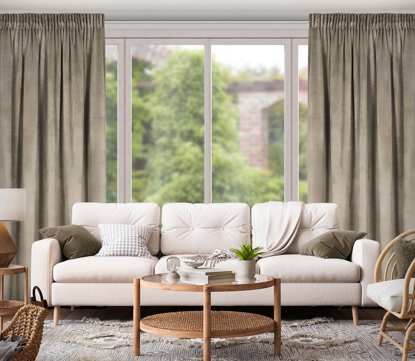Design91 Vorhang Samtvorhänge Wohnzimmer Schlafzimmer Blickdicht günstig online kaufen