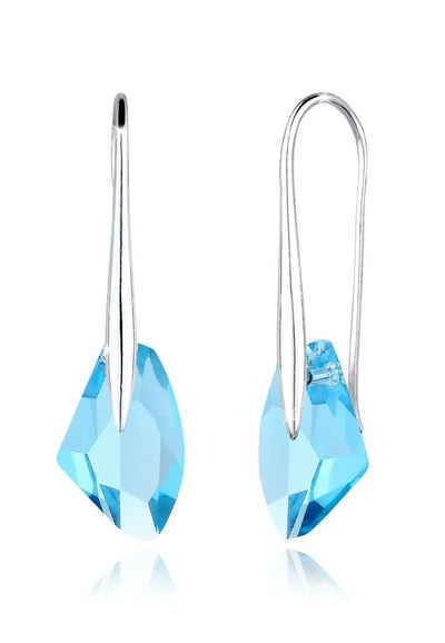 Elli Paar Ohrhänger mit Kristallen Luxuriös 925 Silber