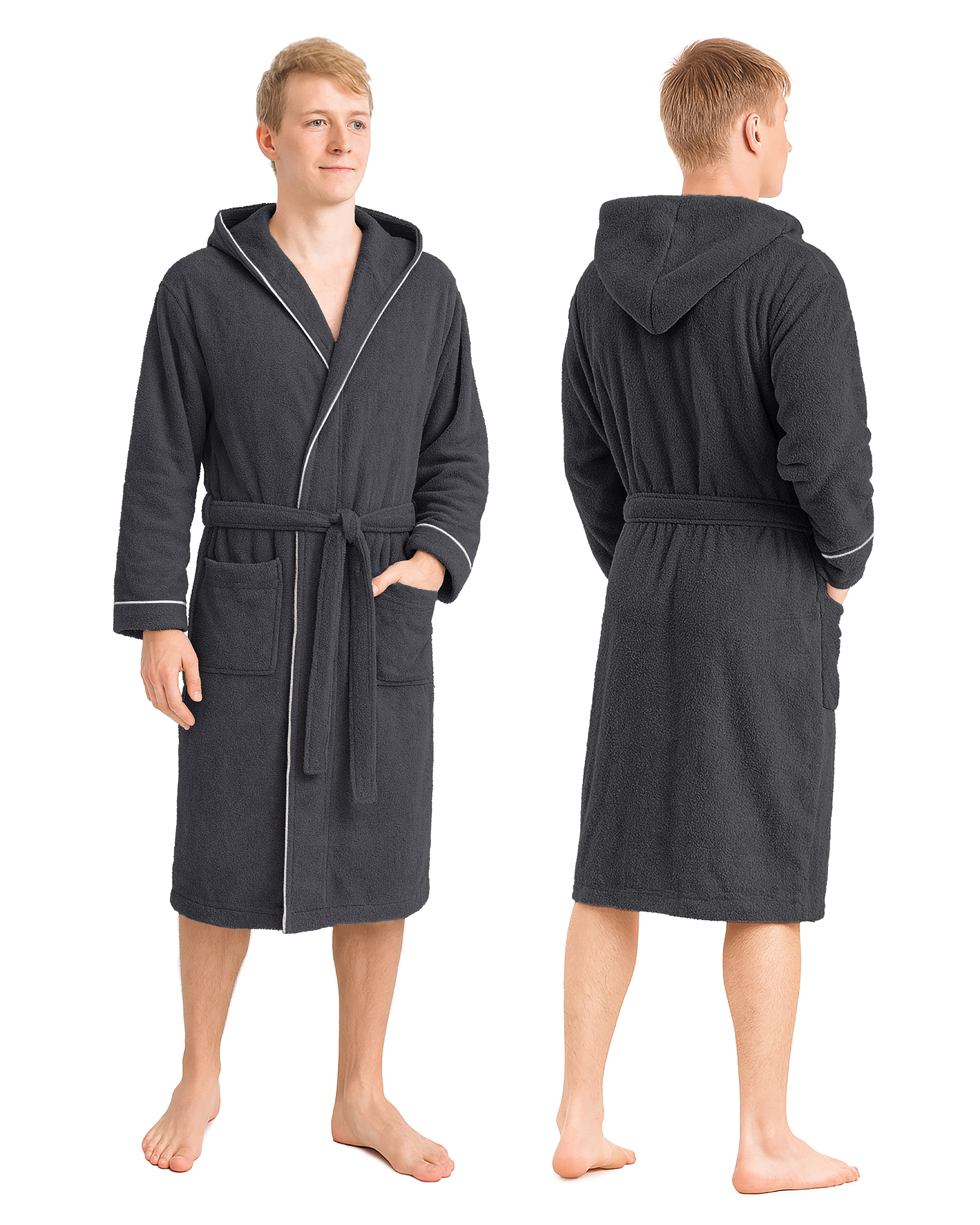 Laynenburg Herrenbademantel Bademantel Herren Frottee Kapuze Lang Baumwolle günstig online kaufen