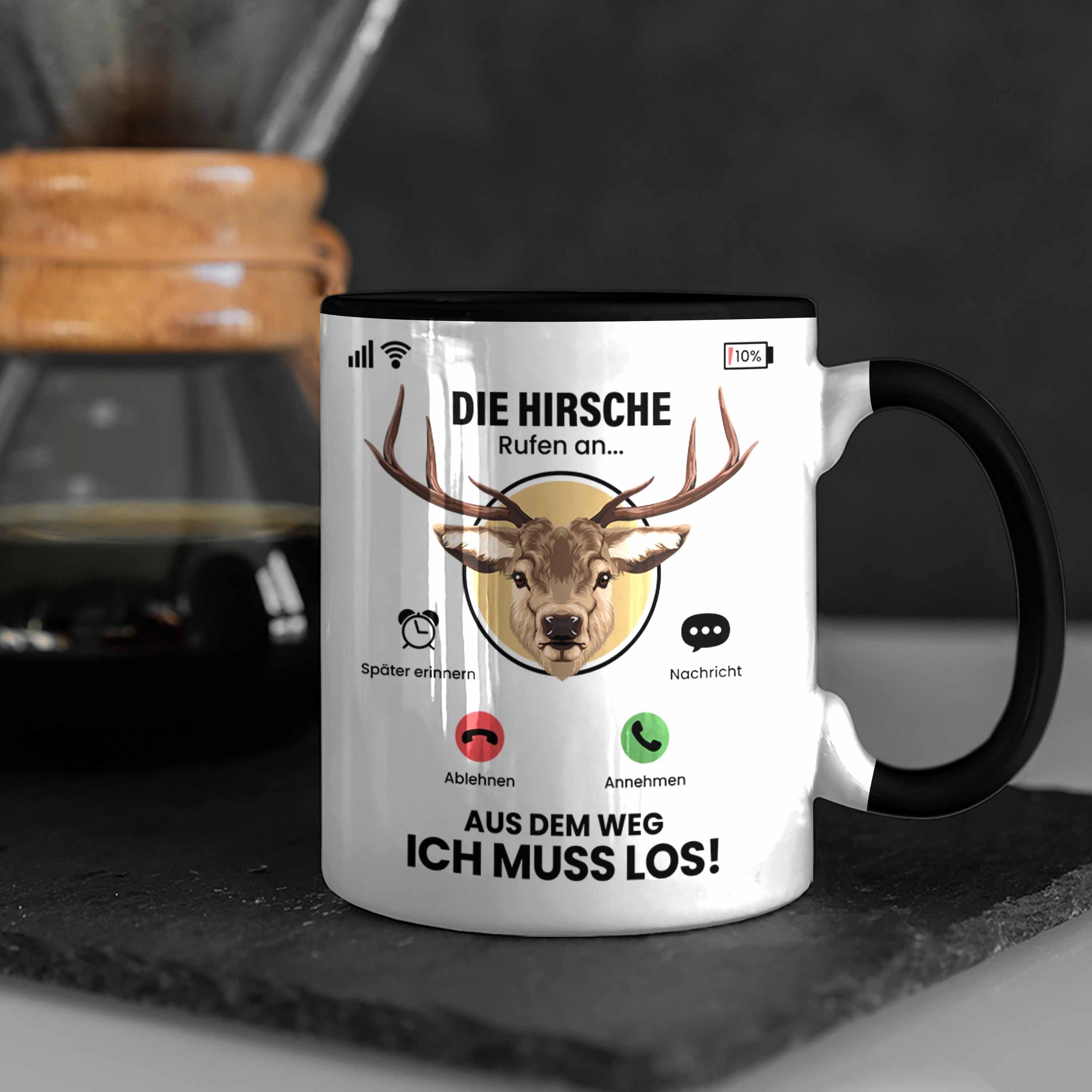 Geschenk Besitzer Hirsche An Gesch Züchter Tasse Rufen für Trendation Hirsche Tasse Die Schwarz