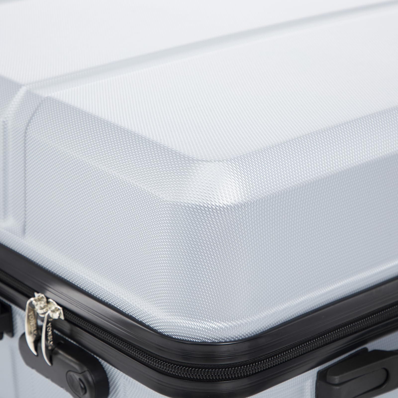 YONSLY Kofferset Reisekoffer Set Hartschale ABS, 4 Rollen, (Spar-Set, 2 tlg., Hartschalen Trolley Set), Wasserabweisend Stoßfest Robust