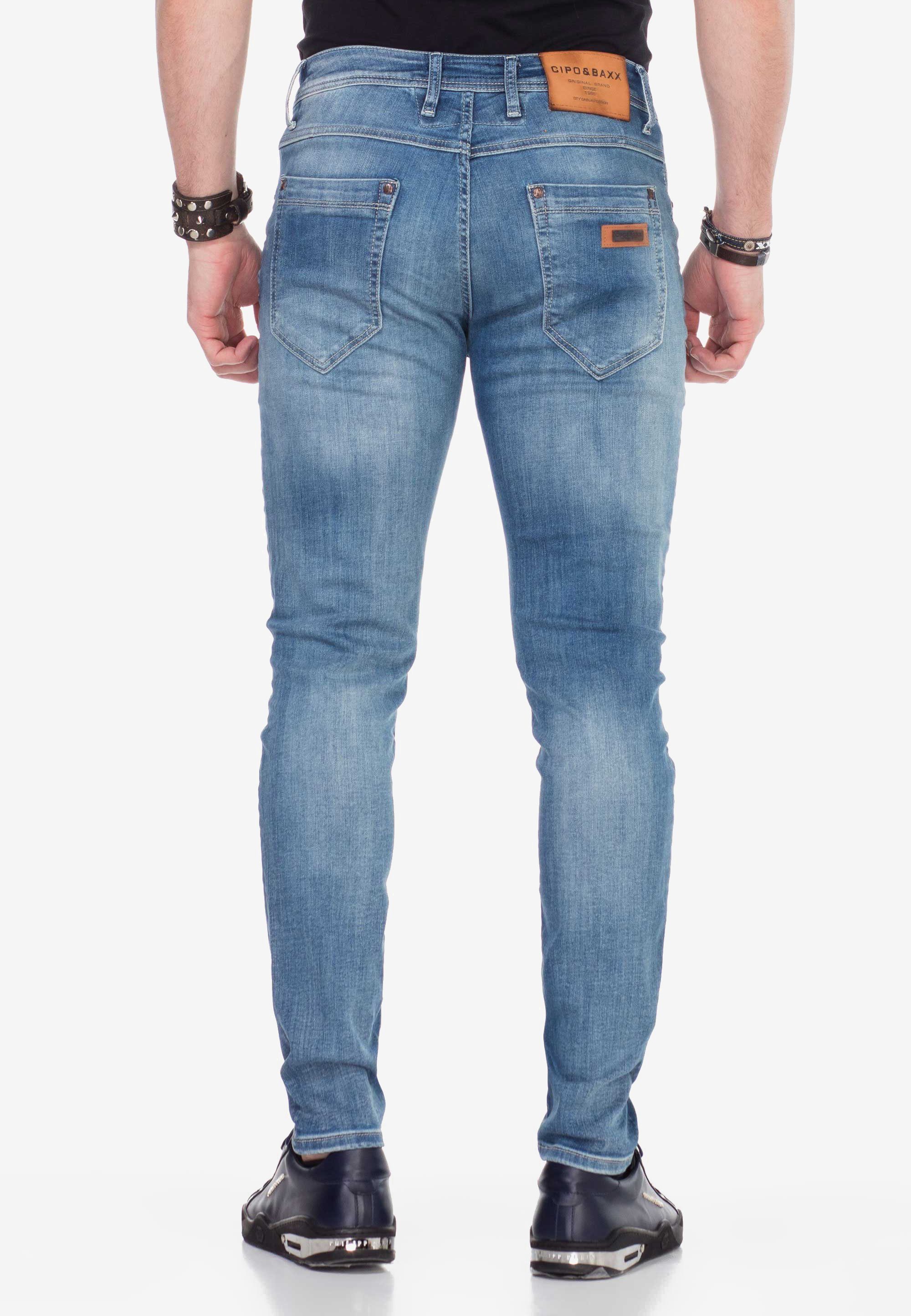 & Baxx Slim-fit-Jeans Look mit Cipo verwaschenen