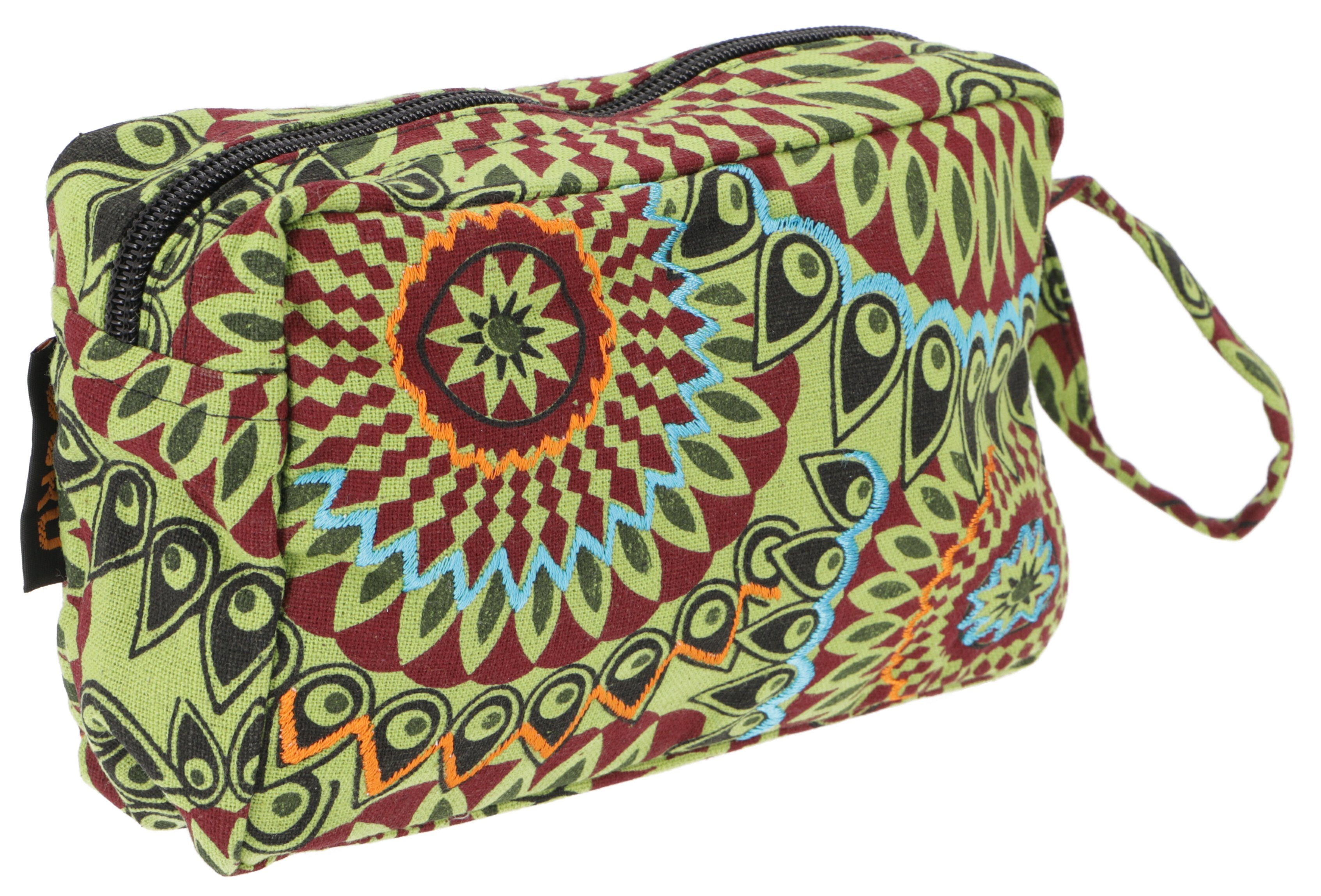 Guru-Shop Aufbewahrungstasche Boho Kosmetiktasche, Kramtäschchen aus Nepal -..