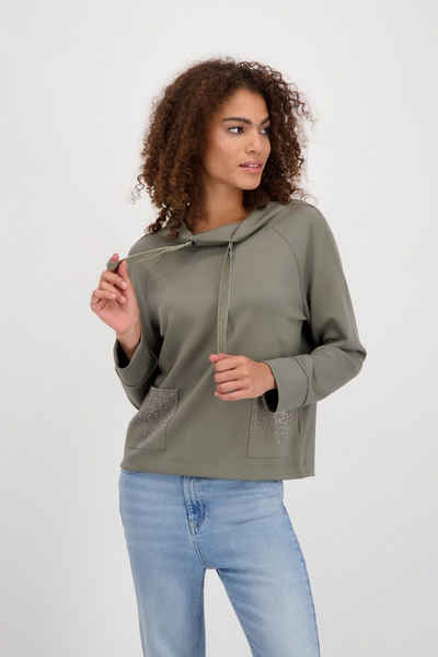 Monari Kapuzenpullover Sweatshirt, frozen green