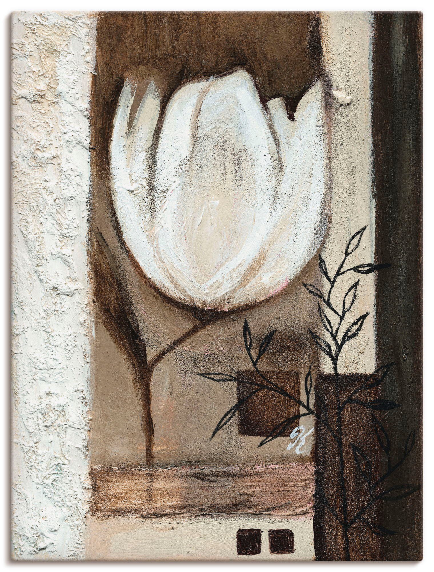 Artland Wandbild Braune Tulpen II, Blumen (1 St), als Leinwandbild, Wandaufkleber oder Poster in versch. Größen