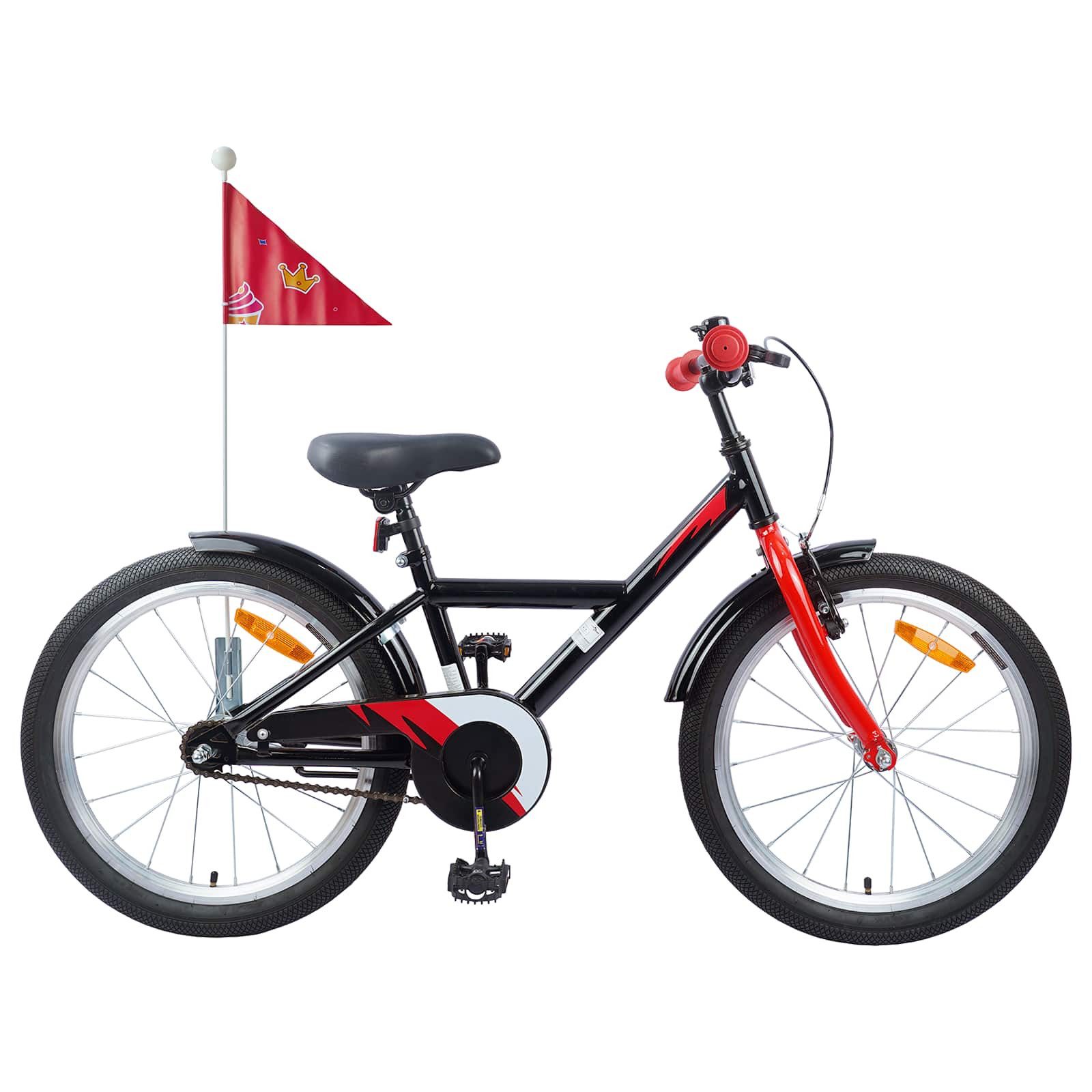 vidaXL Kinderfahrrad 137 x 54 x 79 cm Kinderfahrrad 20 Zoll für 6-11 Jahre alt Schwarz