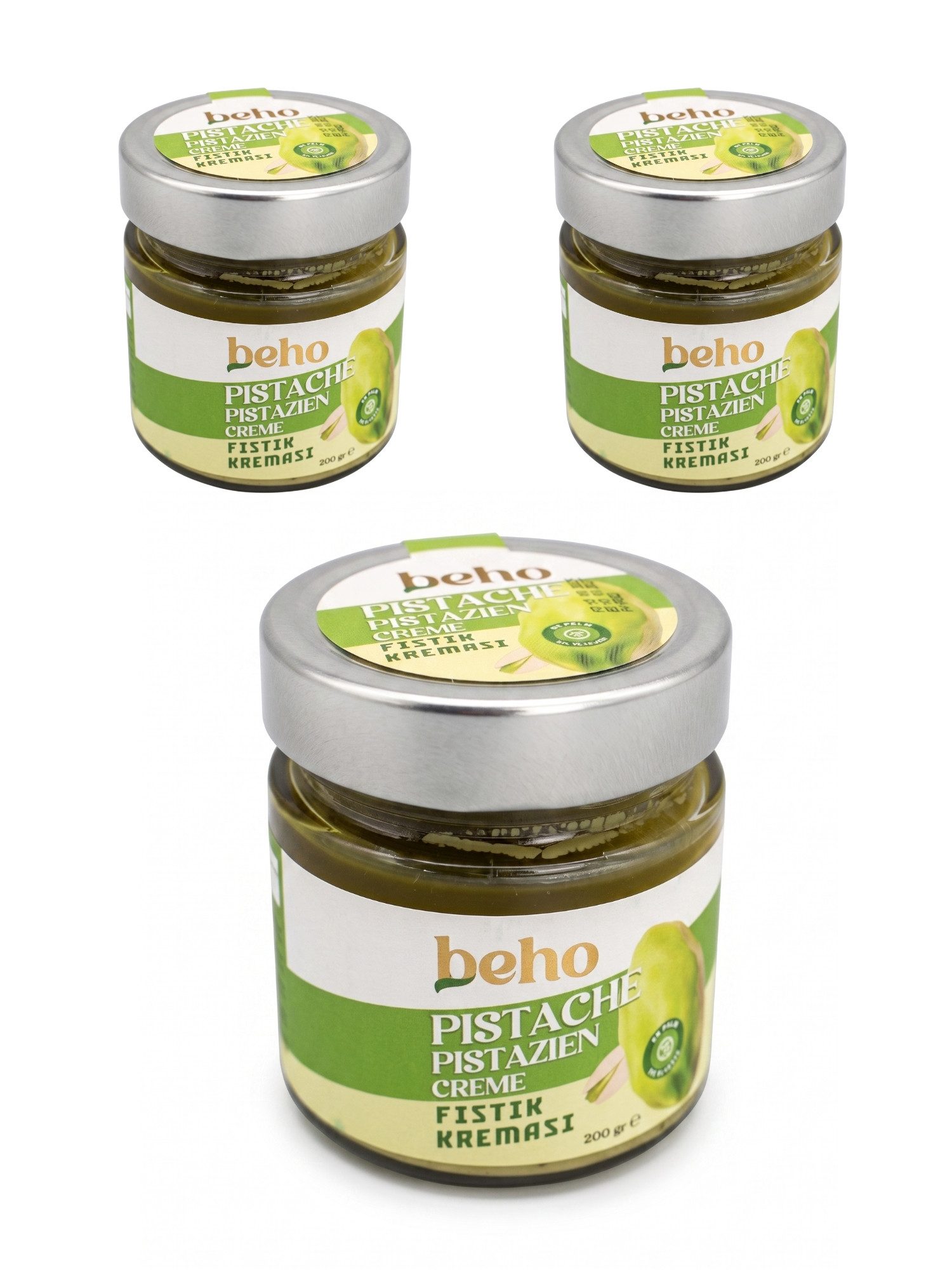 ADELSHOP Nussaufstrich Pistaziencreme 200g - Ohne Palmöl & Glucose - Premium Aufstrich, Ohne Palmöl, Ohne Glucose