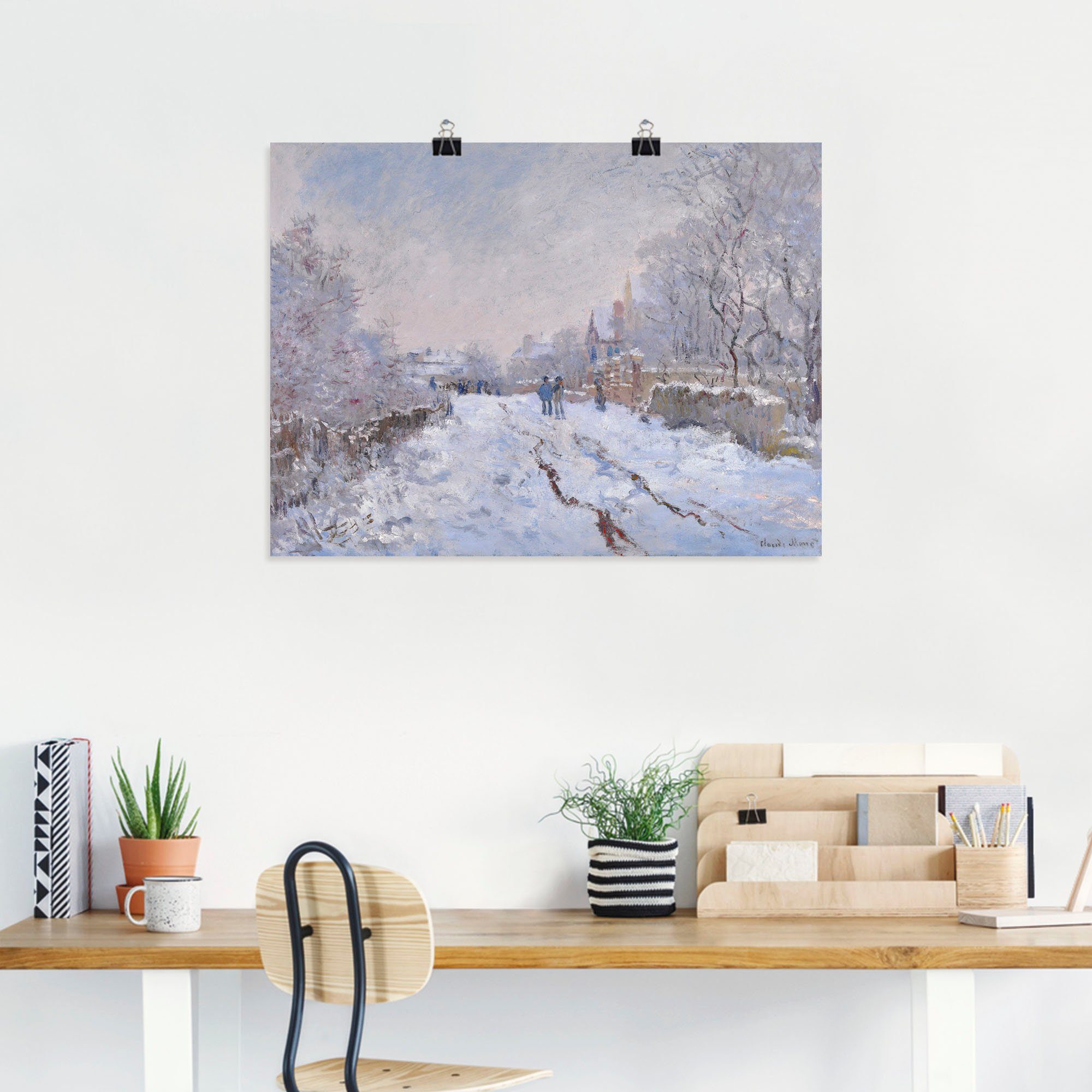 Jahreszeiten Vier Leinwandbild, (1 Wandbild oder als Bilder Alubild, Größen Wandaufkleber St), Artland Schnee in versch. Argenteuil., Poster in