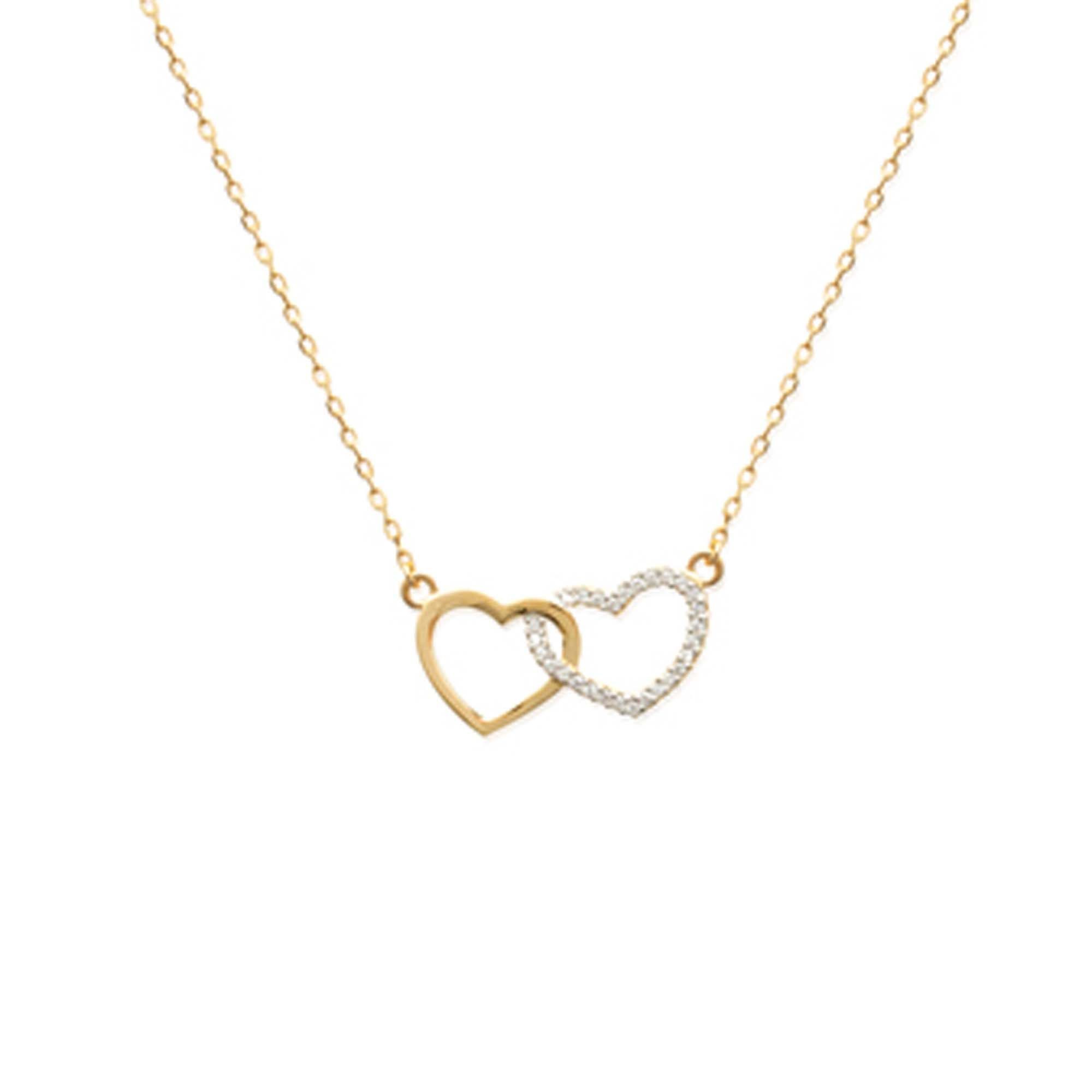 Balia Collier Balia Halskette plain Karabinerverschluss (Halsketten), Damen Halskette (Herz) ca. 42cm, vergoldet (Gelbgold 750), Farbe: gold