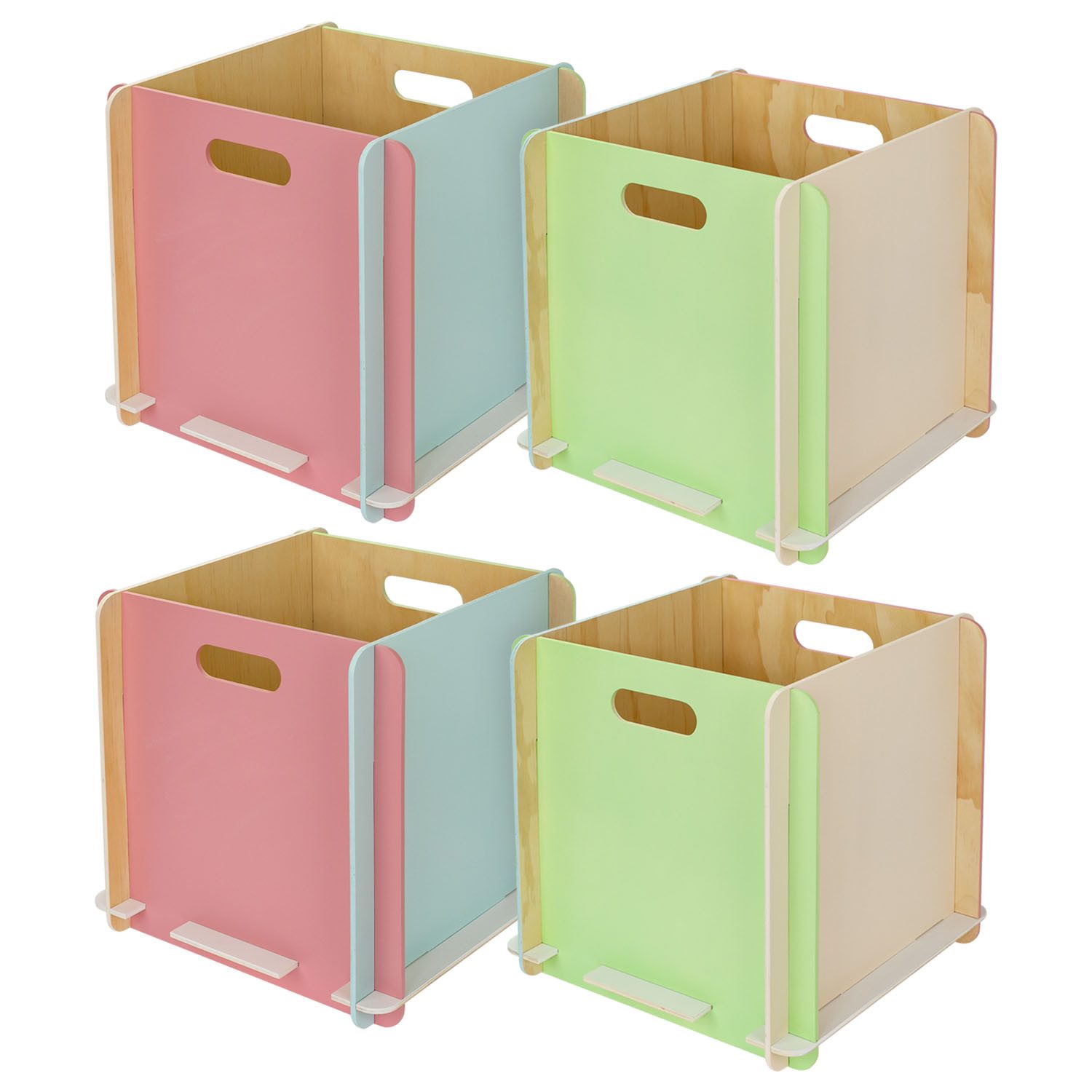 HMF Aufbewahrungsbox Praktische Spielzeugkiste aus Holz günstig online kaufen