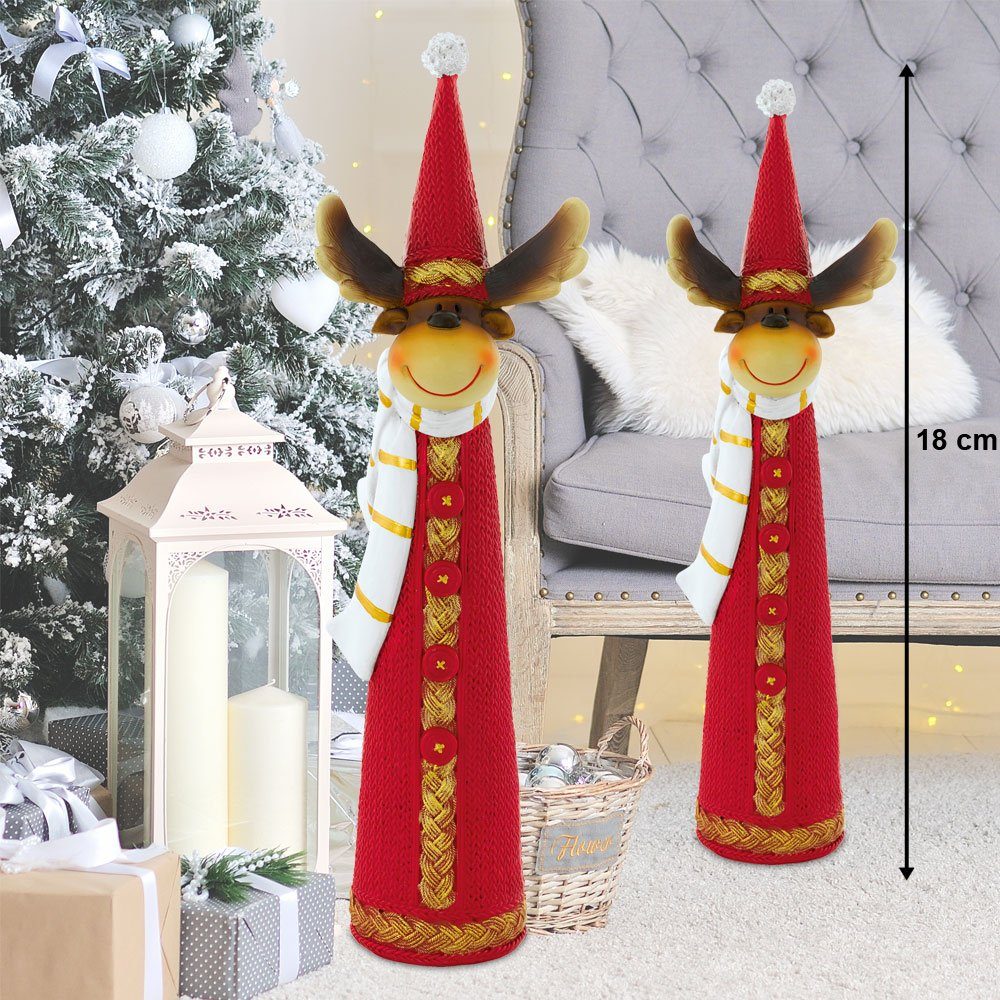 EGLO LED Dekolicht, Weihnachtsdeko Rentier Dekofigur Weihnachten Advent Strickoptik