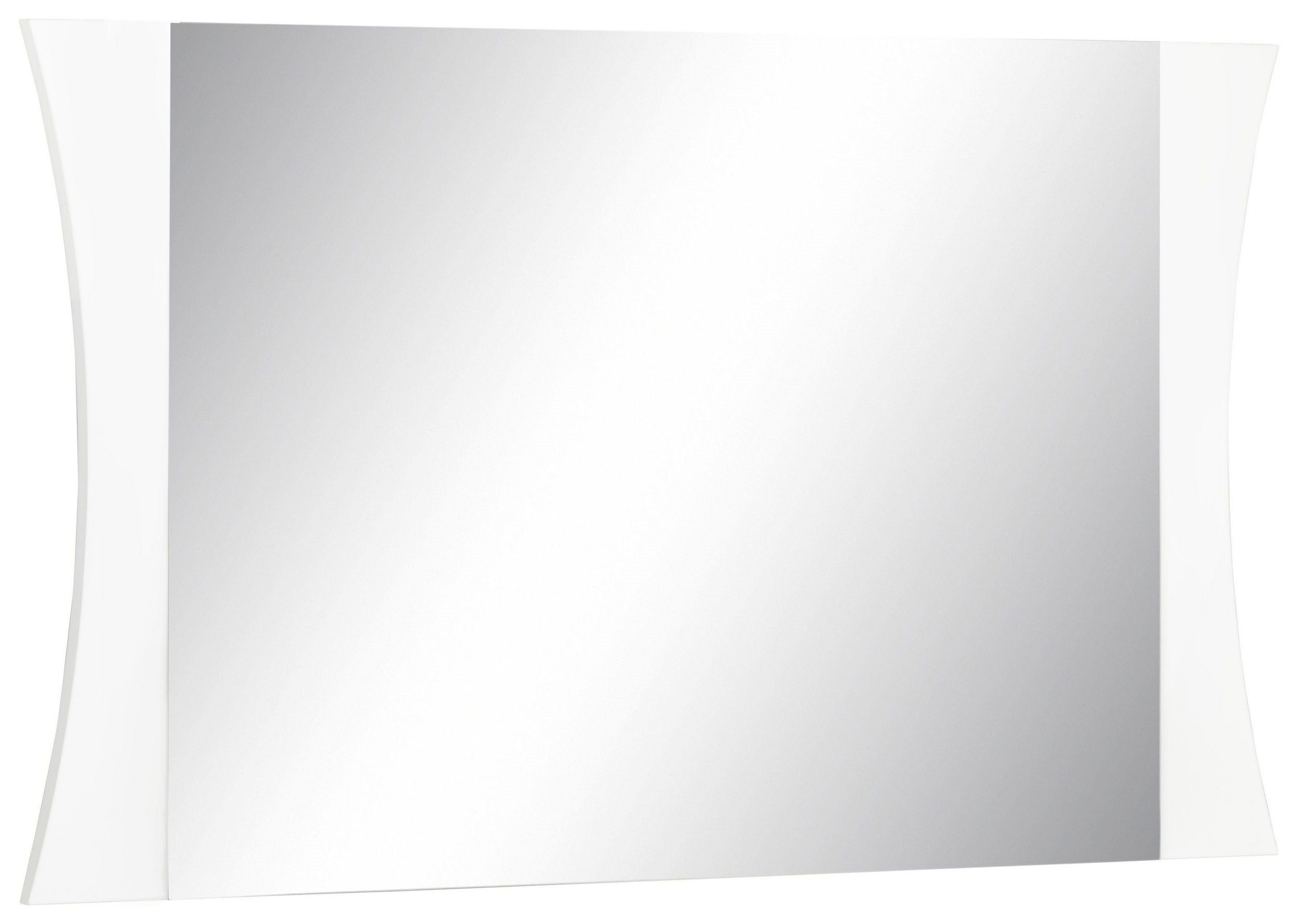 möbelando Wandspiegel cm, cm, Arona, Spiegel, Höhe 2 Tiefe aus Weiß-Hochglanz. Trägerplatte Moderner 71 Breite Spanplatte cm 60 in