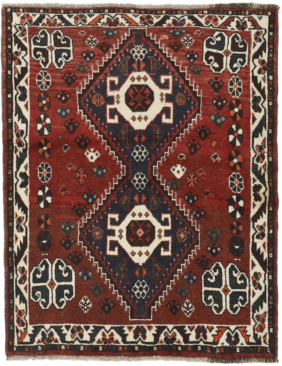 Höhe: Shiraz Orientteppich / Nain Orientteppich Trading, mm 10 104x136 Handgeknüpfter Perserteppich, rechteckig,
