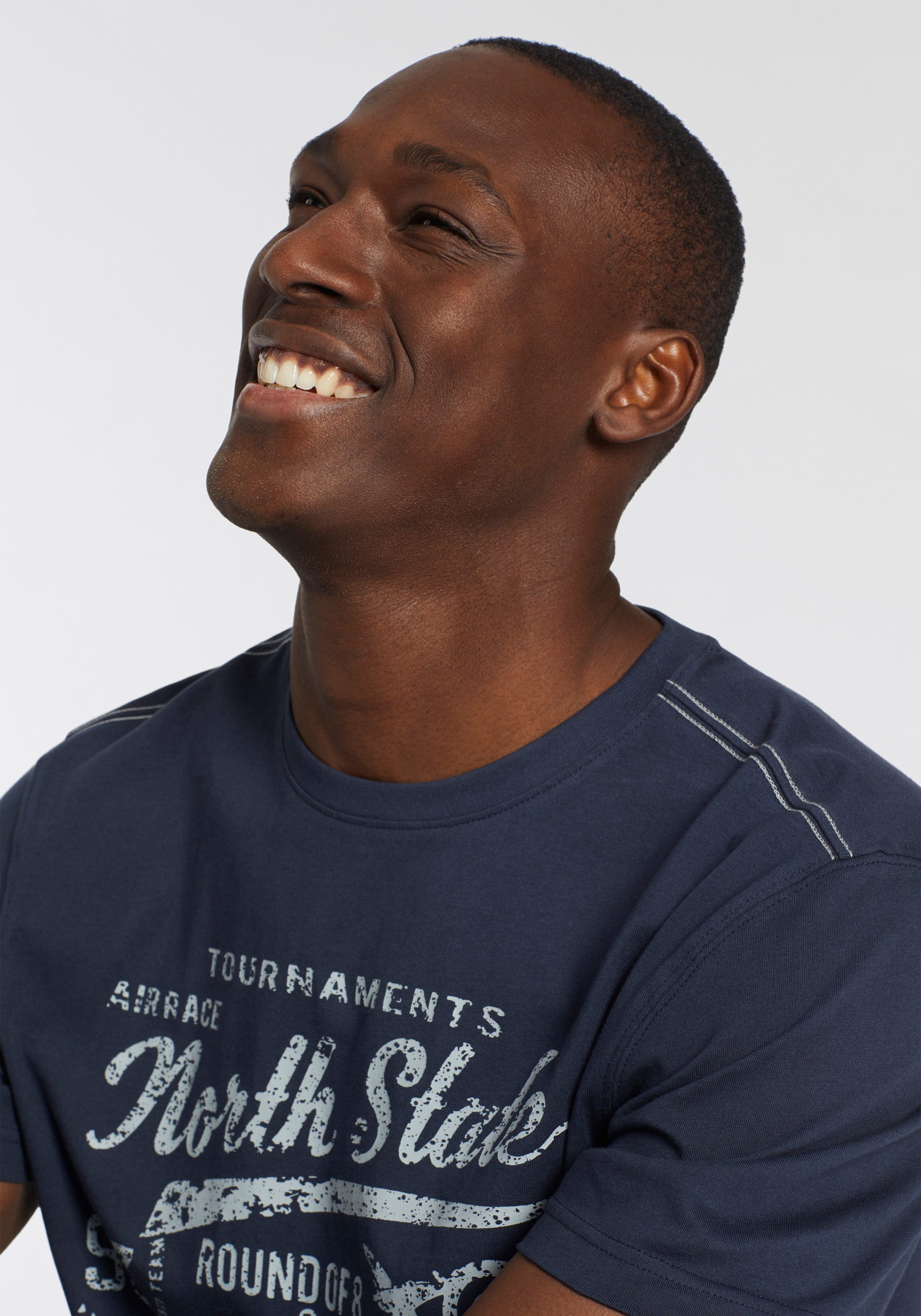 Man's World T-Shirt Kurzarm, bedruckt, Rundhalsausschnitt, aus Single Jersey