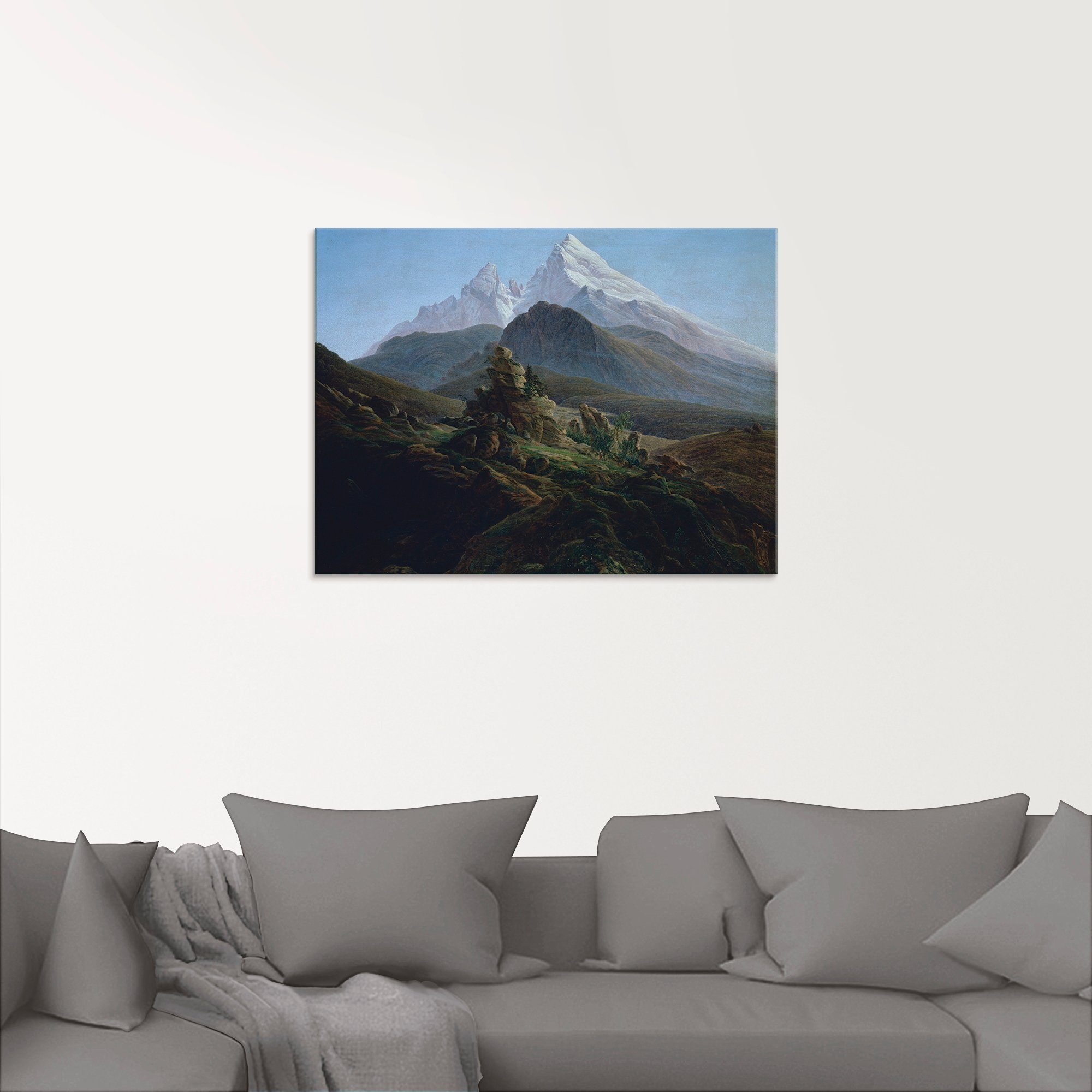 Artland Glasbild »Der Watzmann. Um 1824«, Berge (1 Stück)-HomeTrends