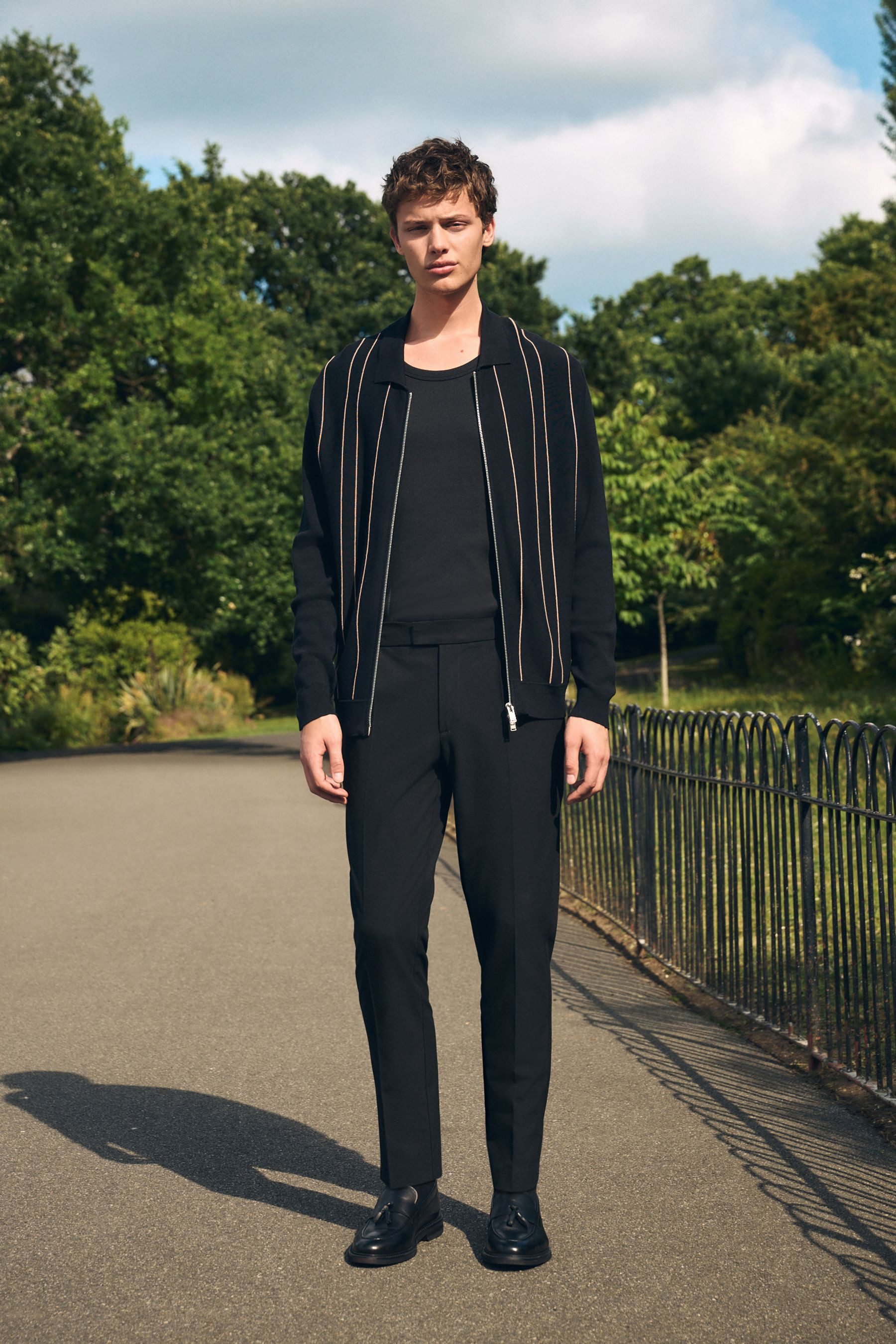Next Stretch-Hose Edle Slim Fit Stretch-Hose mit Kordelzug (1-tlg)