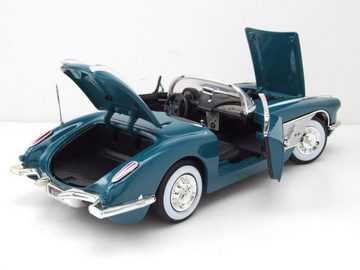Motormax Modellauto Chevrolet Corvette Cabrio C1 1958 dunkelgrün metallic Modellauto 1:18, Maßstab 1:18