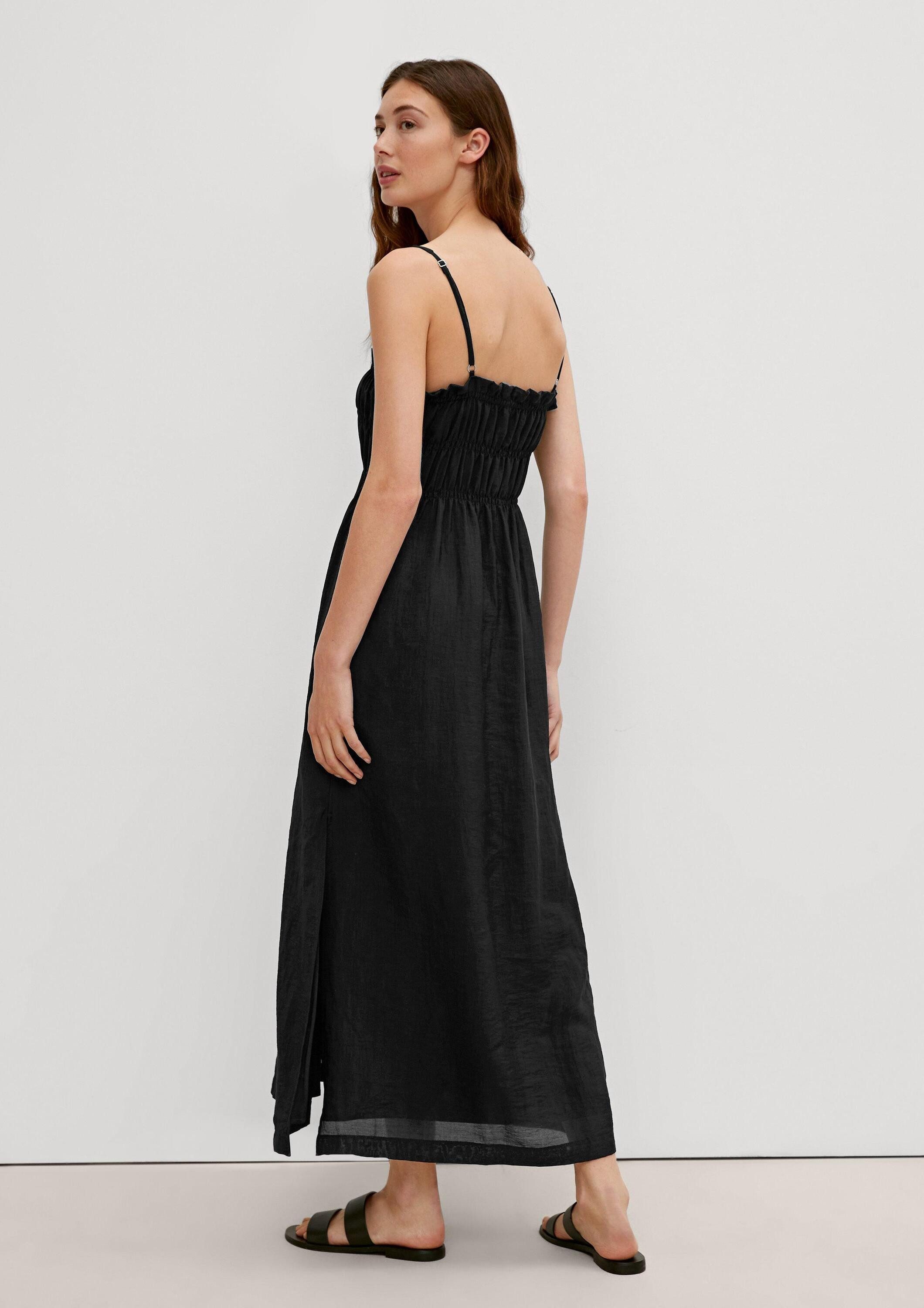 comma Maxikleid Kleid Midi-Kleid mit Rüschendetail