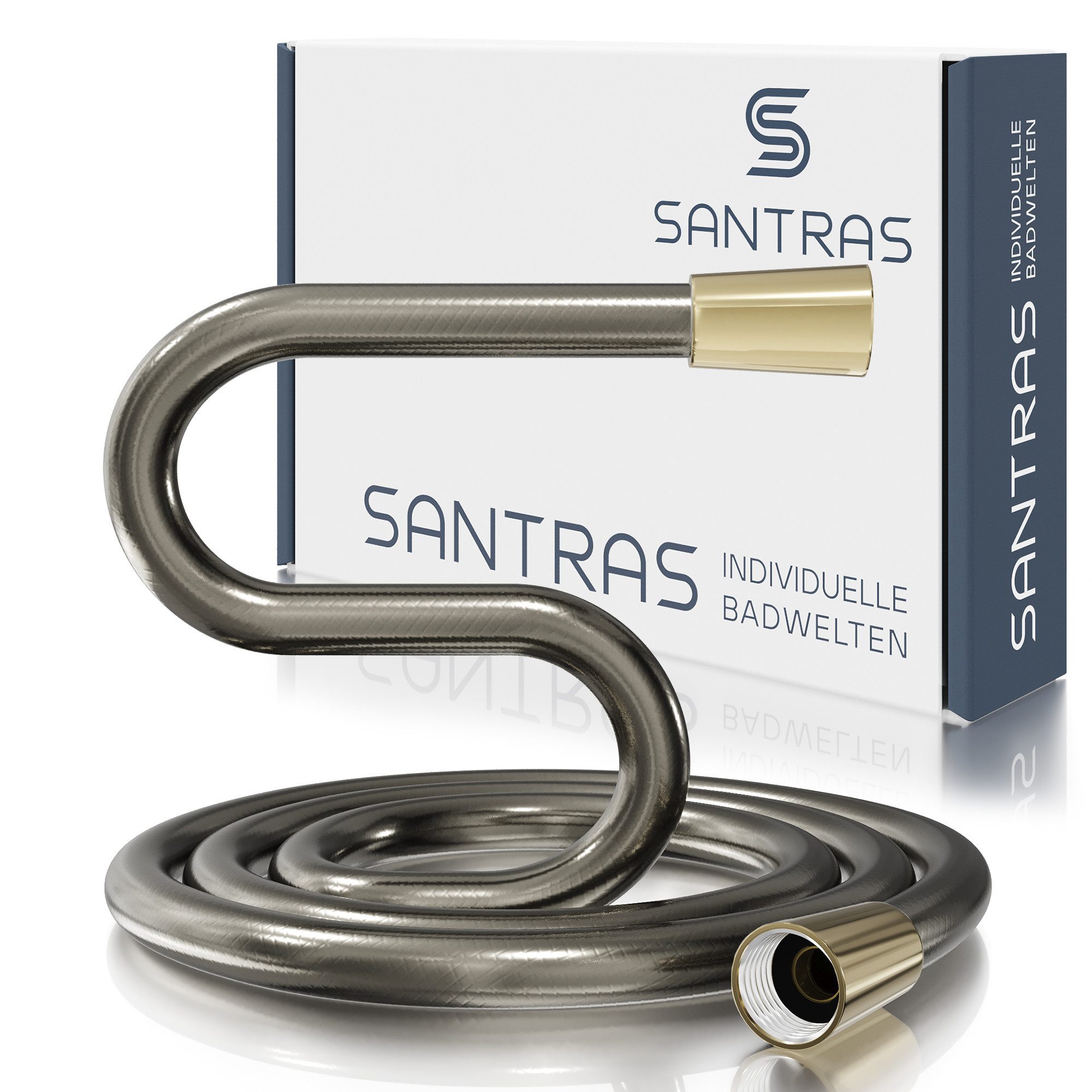 Santras Brauseschlauch Duschschlauch aus Kunststoff 1/2" in Aranja/Gold (1,25, 1,50, 2,00 m)