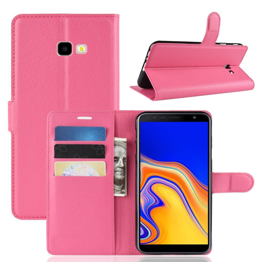 CoverKingz Handyhülle Hülle für Samsung Galaxy J4 Plus Handyhülle Flip  Cover Case Klapptasche Rosa