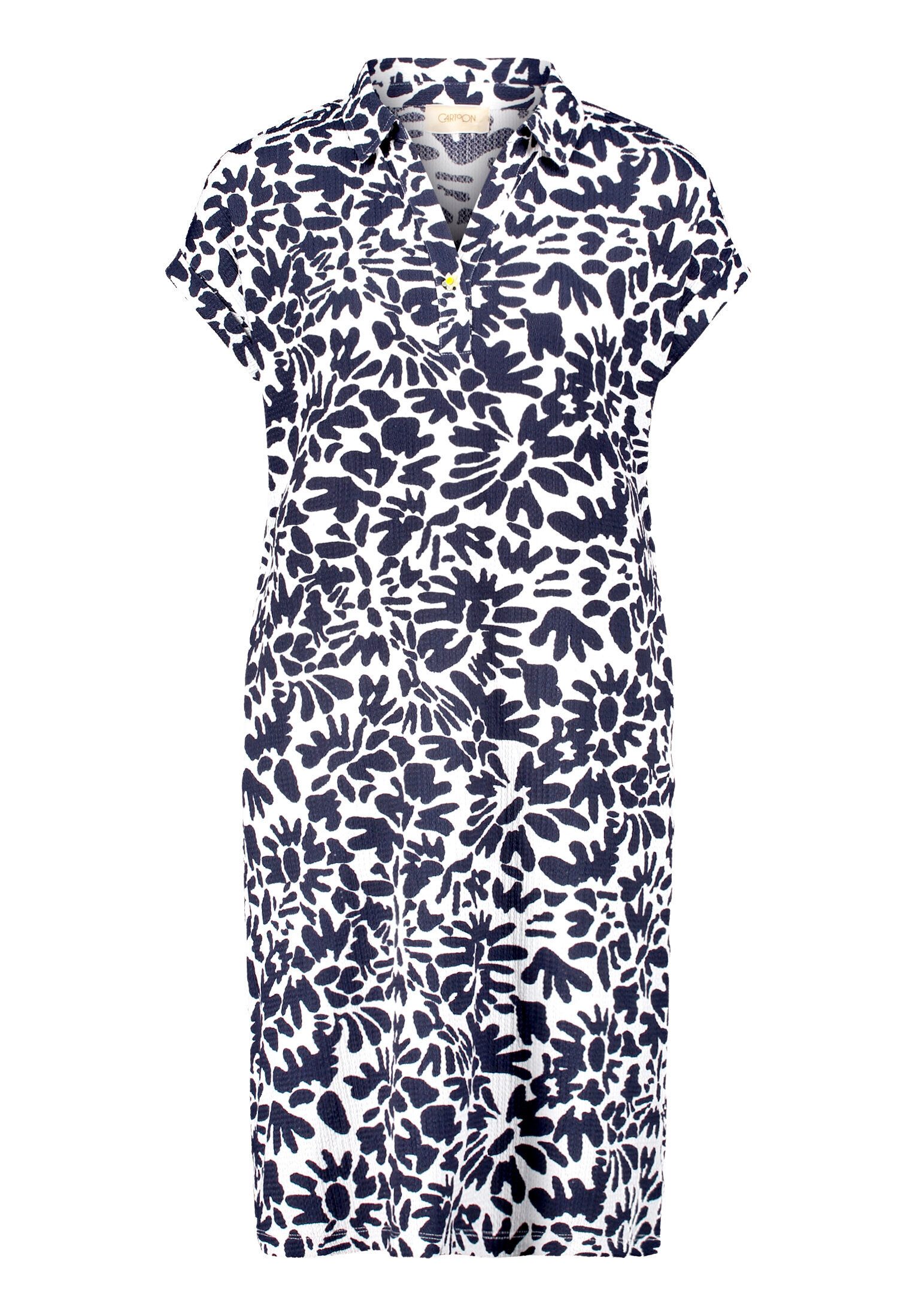 Cartoon Druckkleid Damen mit überschnittenen Ärmeln