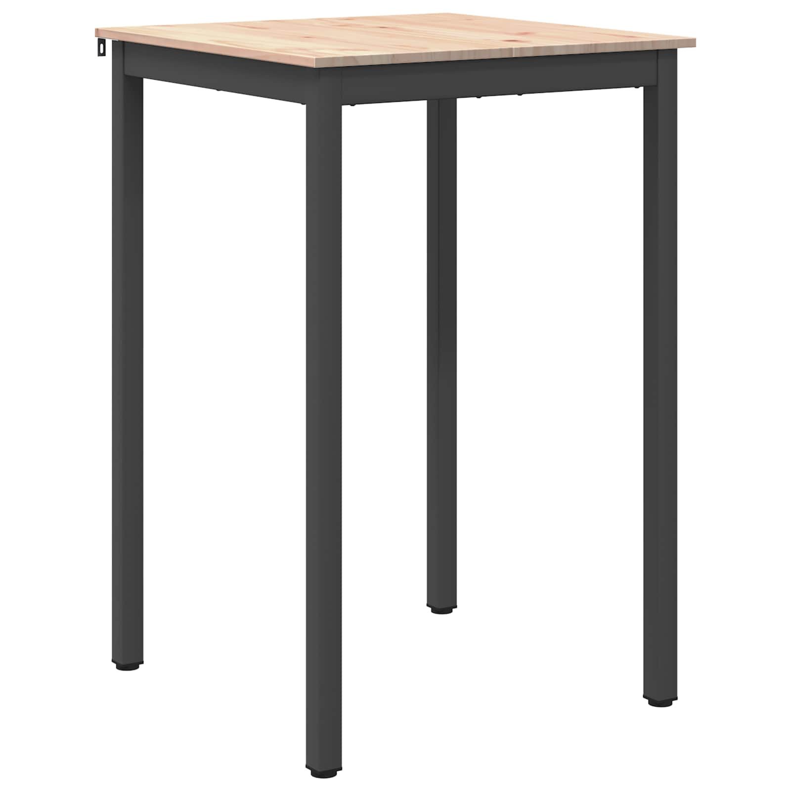 vidaXL Esstisch Bartisch 70 x 70 x 105 cm Massives Kiefernholz Natur (1-St)