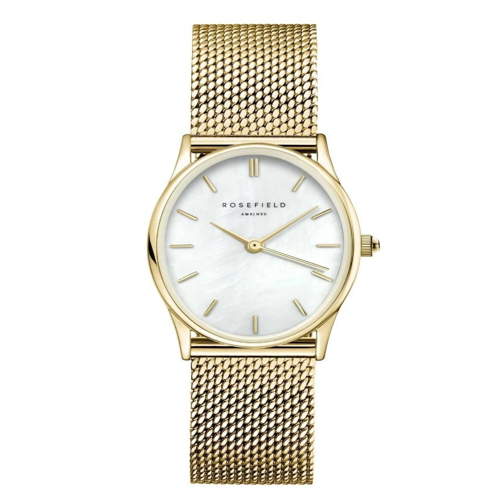 Quarzuhr ROSEFIELD Damenuhr Oval Mesh Gold OWGMG-OV10