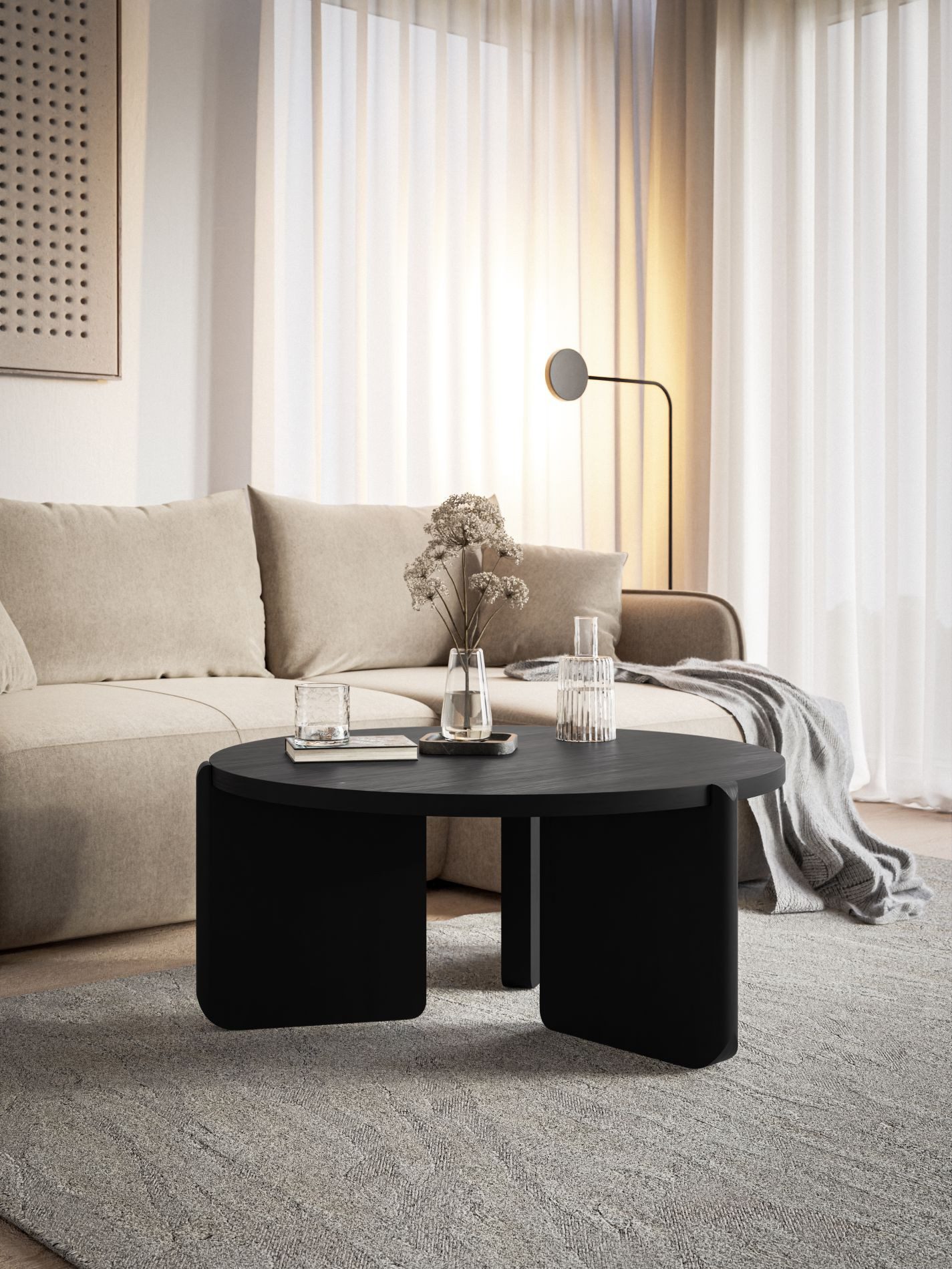 Selsey Couchtisch PREFFINES, Couchtisch rund mit günstig online kaufen