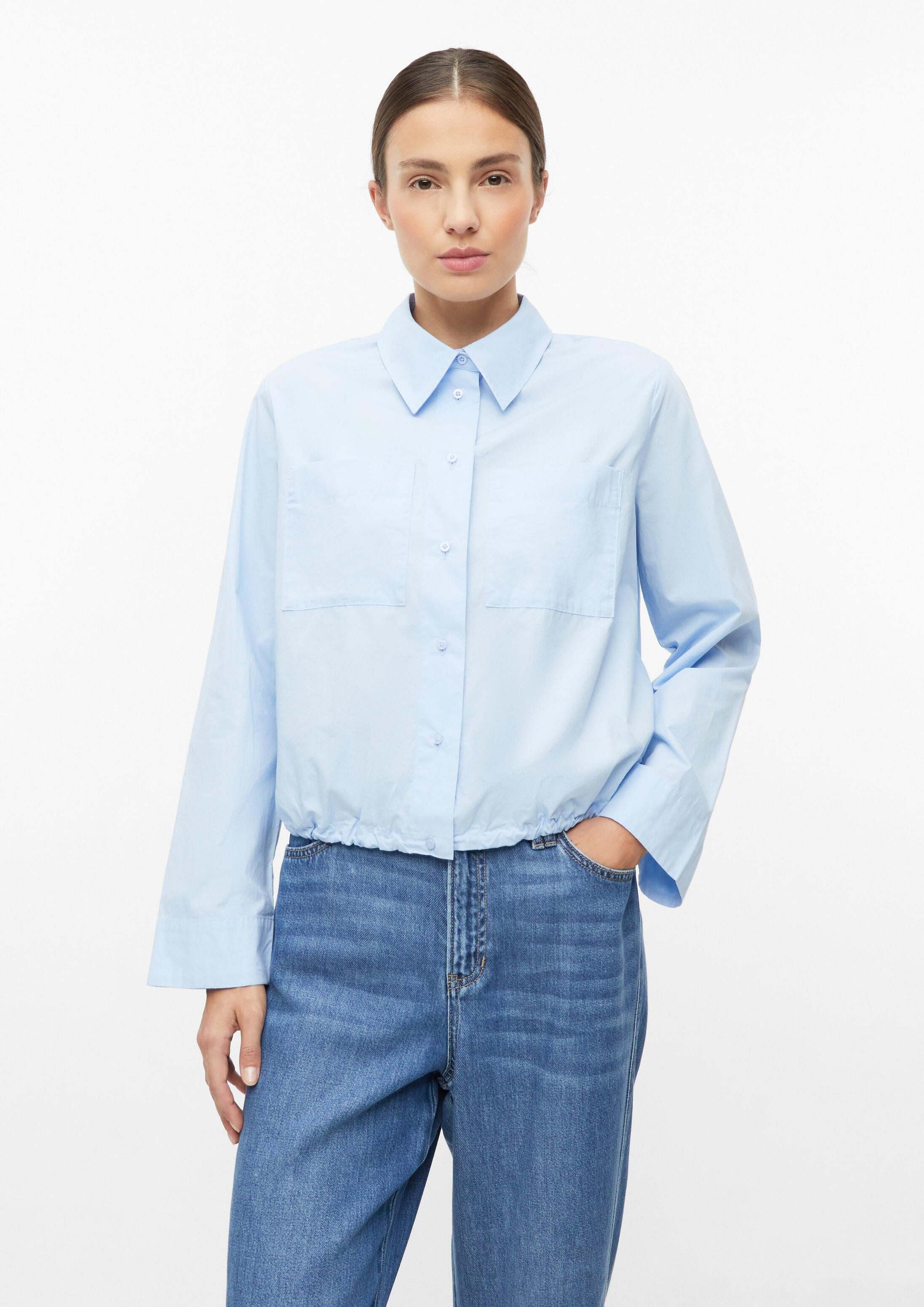 s.Oliver Langarmbluse Bluse Verkürzte Bluse mit O-Shape