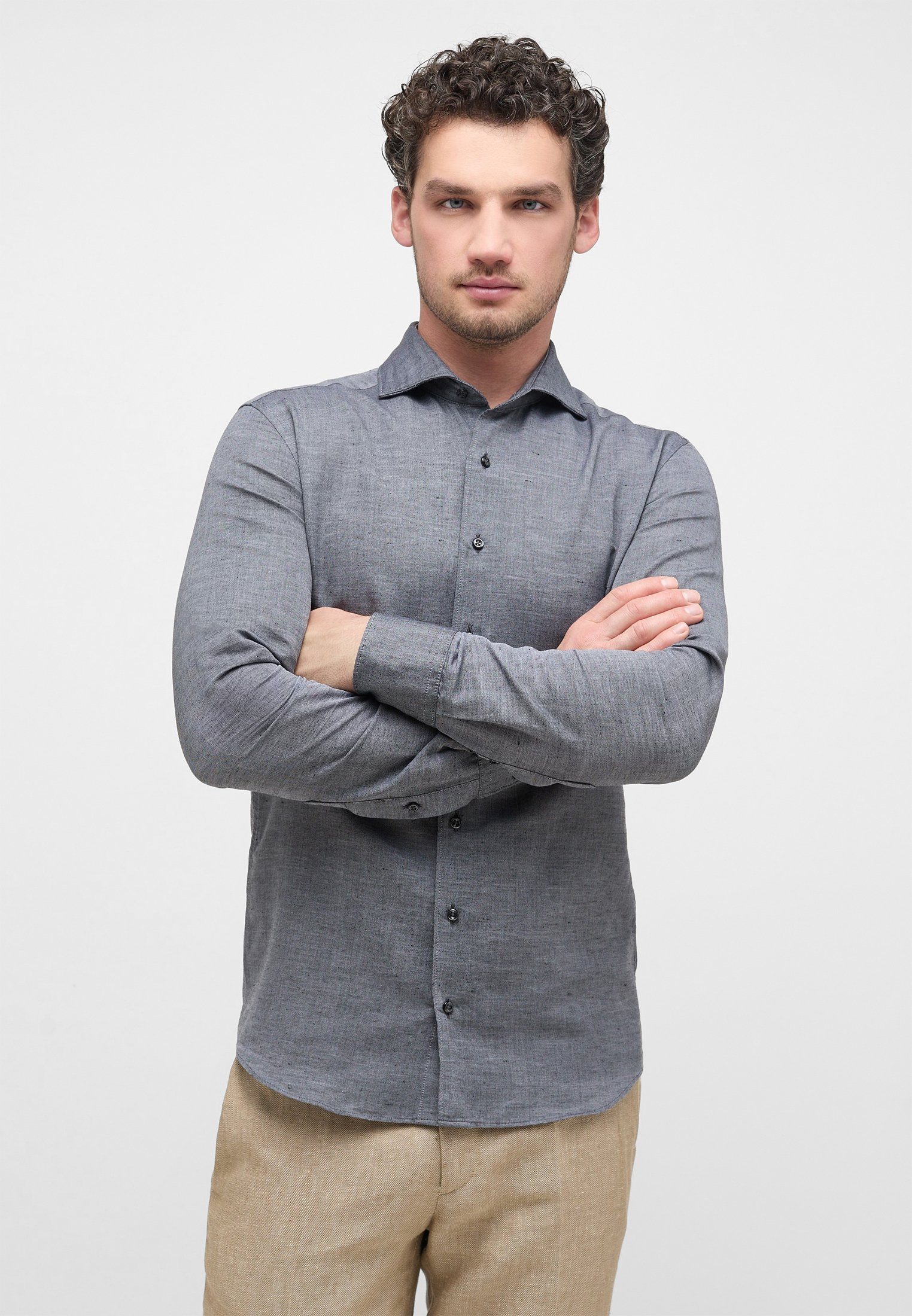 Eterna Langarmhemd SLIM FIT EASY IRON günstig online kaufen
