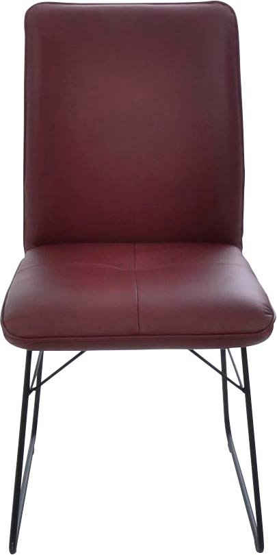 K+W Komfort & Wohnen Kufenstuhl (1 St), Drahtgestell in Metall schwarz, Griff am Rücken, Steppung im Sitz