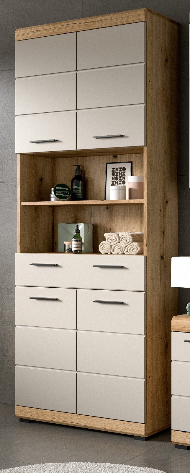 Inn.Furn Hochschrank Shawn (Badschrank in Eiche günstig online kaufen