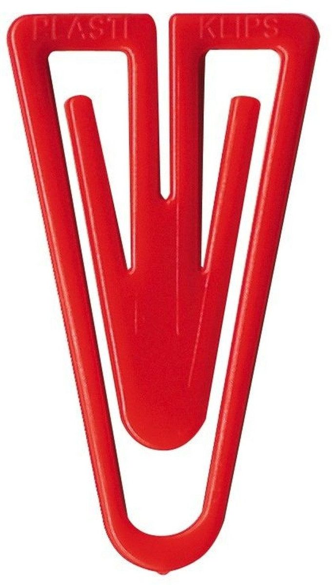 Büroklammer Büroklammern Plastiklips 35mm VE=100 Stück rot