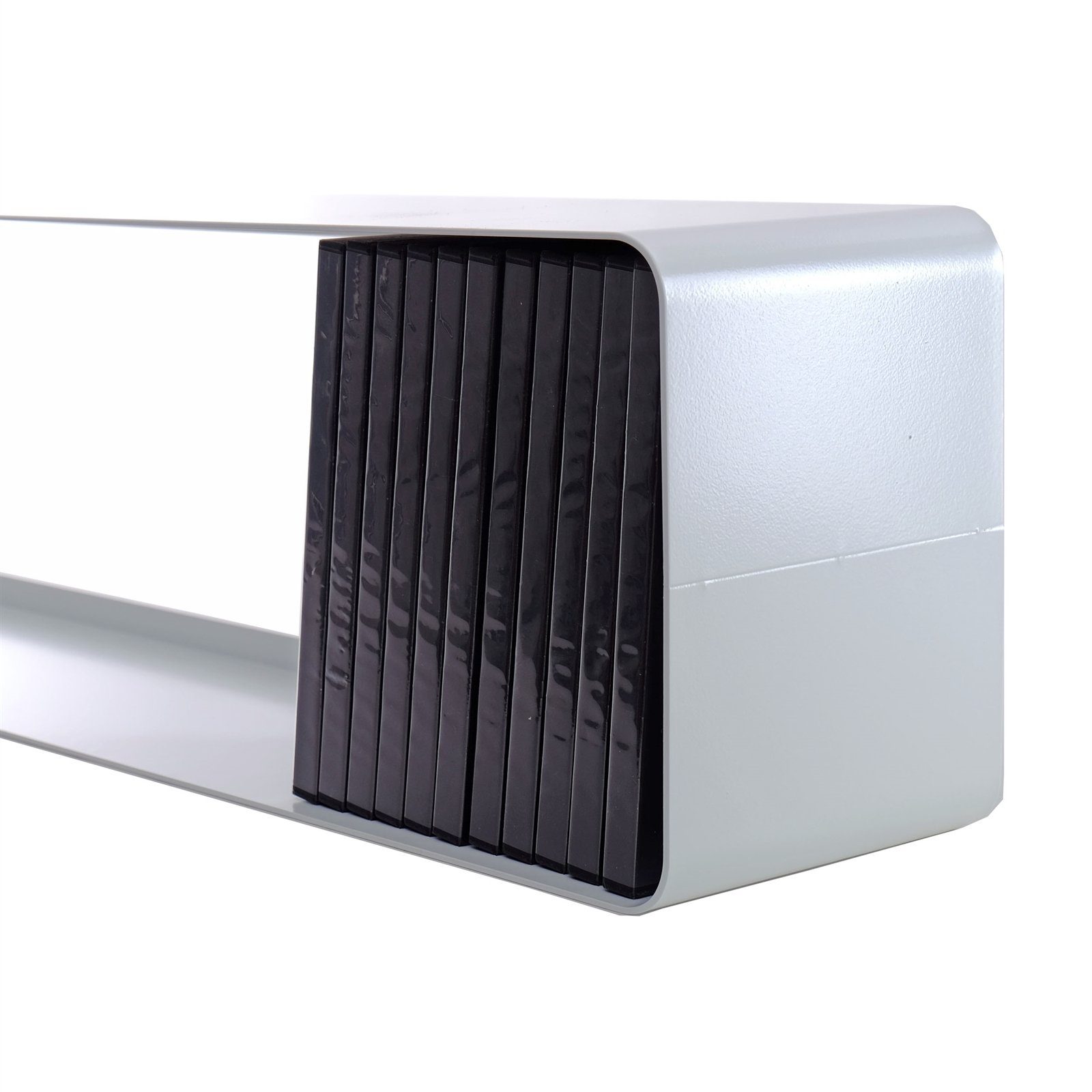DESIGN DELIGHTS CD-Regal DESIGN DVD WANDREGAL CUBE L, 120cm Metall Retro Regal für ca. 110DVDs