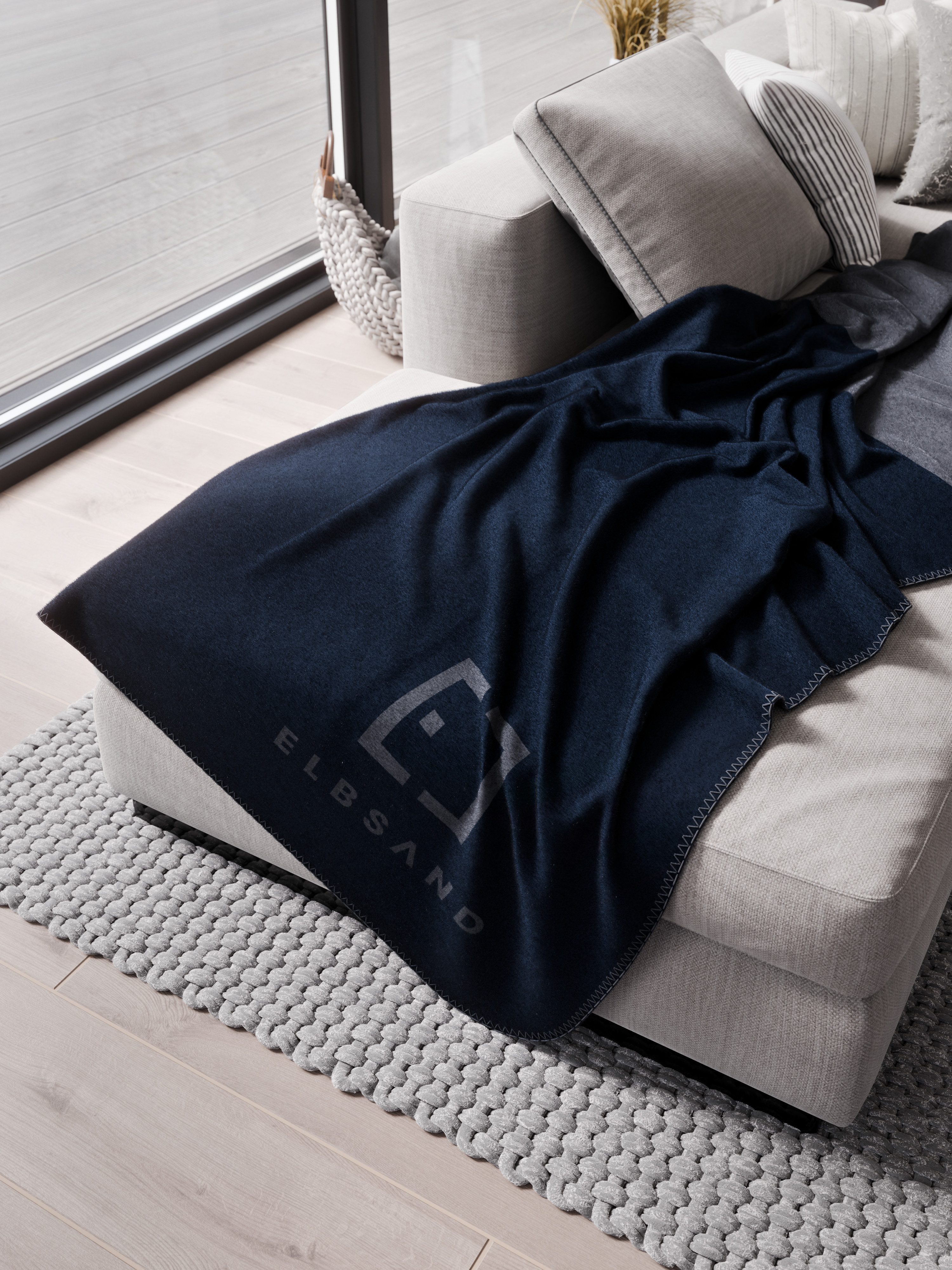 Wohndecke, Elbsand Home, 150x200cm, zeitloses Design, besonders flauschig