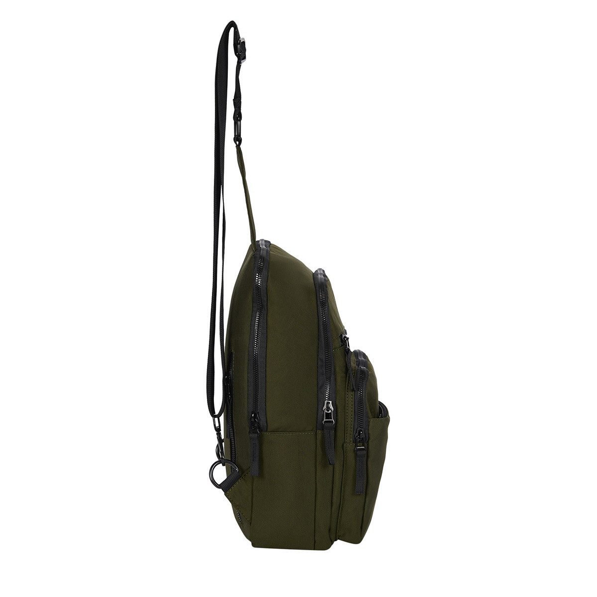 NEW REBELS Umhängetasche große Crossbody Bag, Crossbag, viele Fächer, Polsterfach, robustes & strapazierfähiges Nylon, olivgrün