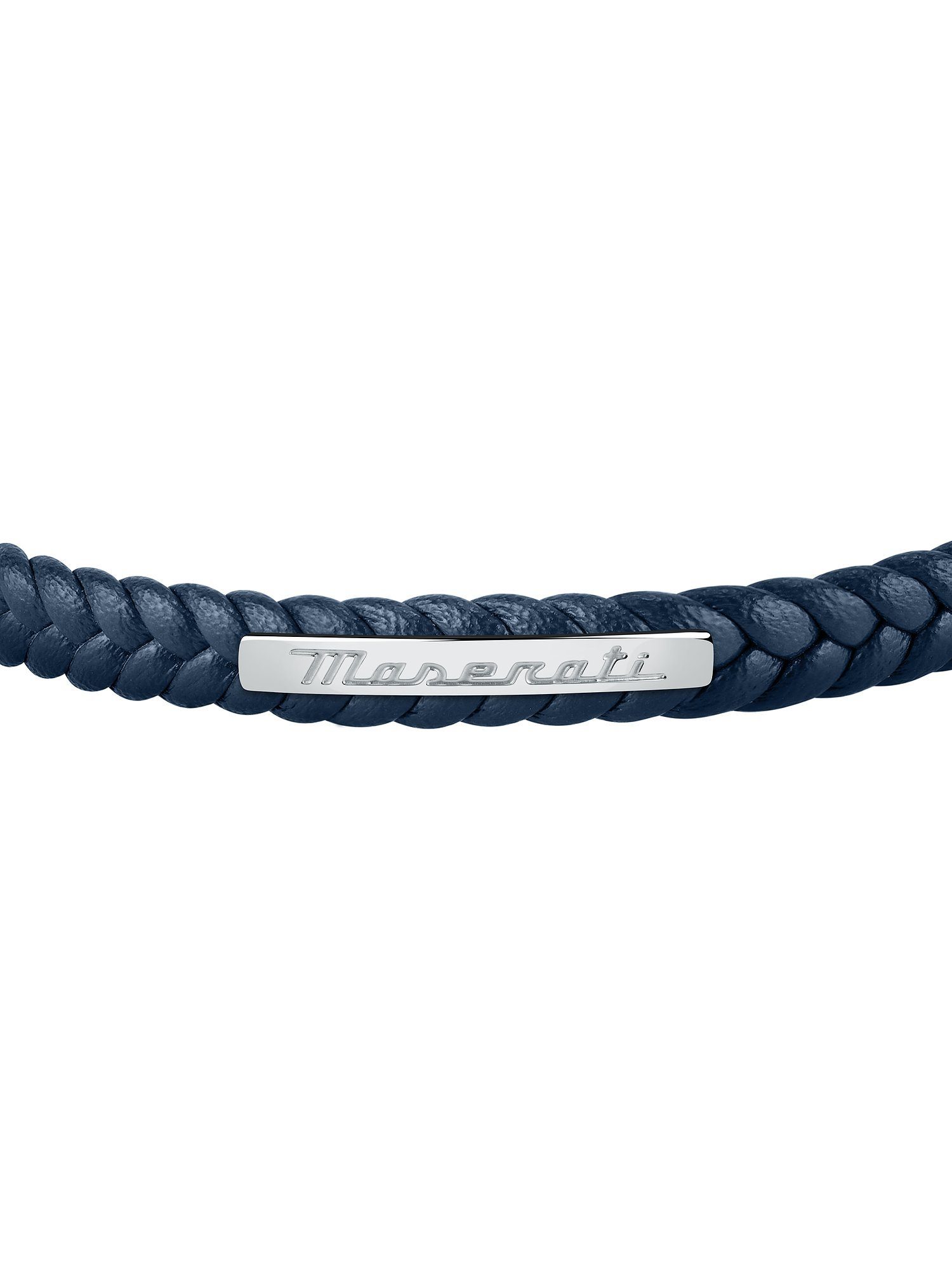 MASERATI Edelstahlarmband Maserati Herren-Armband Edelstahl, Leder, recycelt