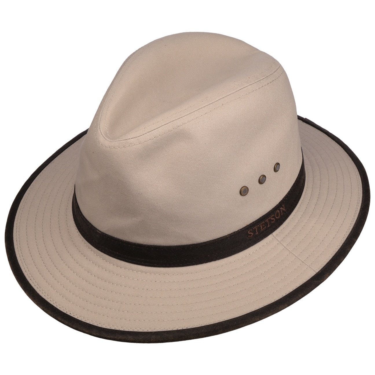 Stetson Sonnenhut (1-St) Traveller mit Lederband