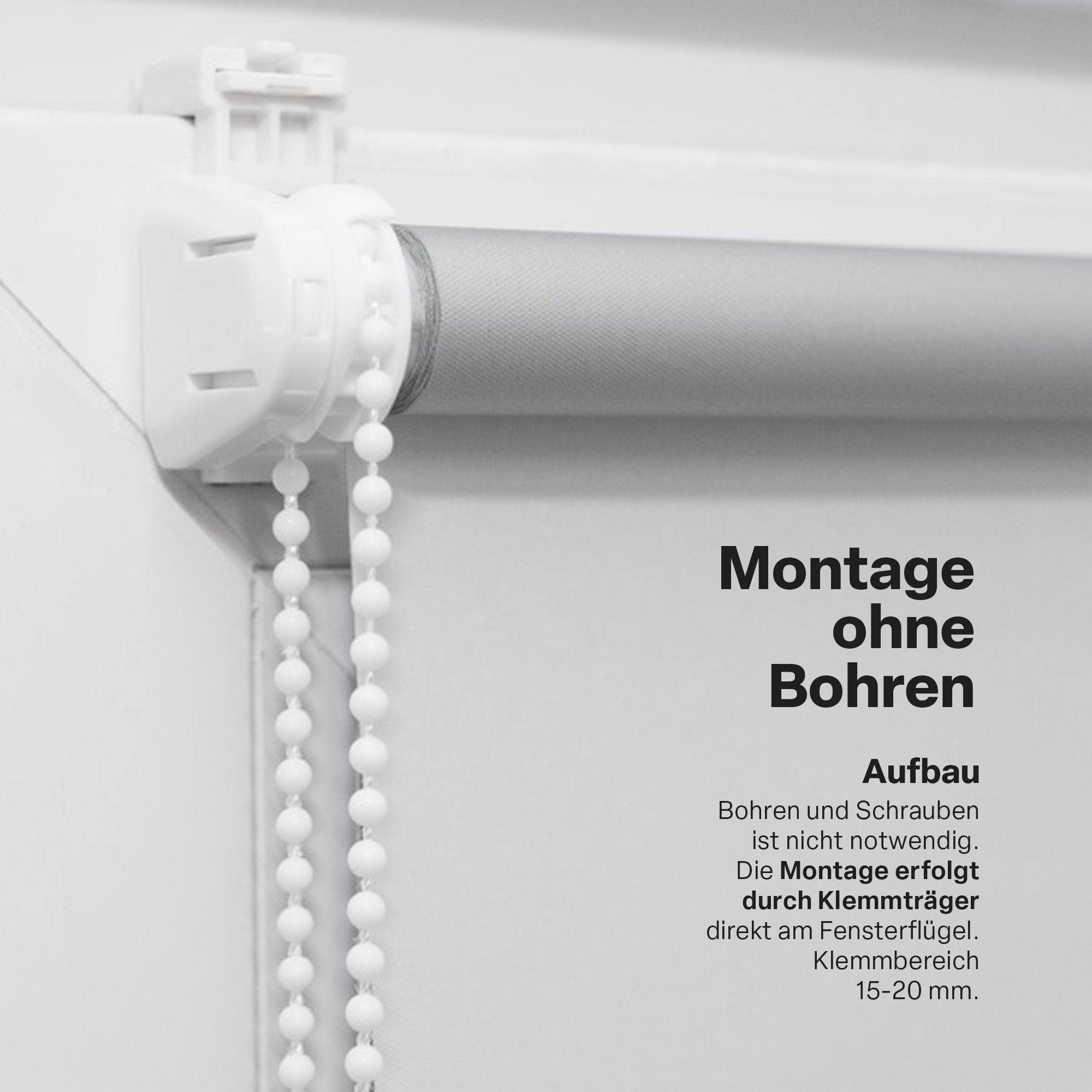 Verdunklungsrollo Thermo, Bestlivings, verdunkelnd, Klemmträger, Klemmfix oder Schraubmontage, 80x150cm, 100% Polyester/Thermostoff, Zubehör aus Aluminium