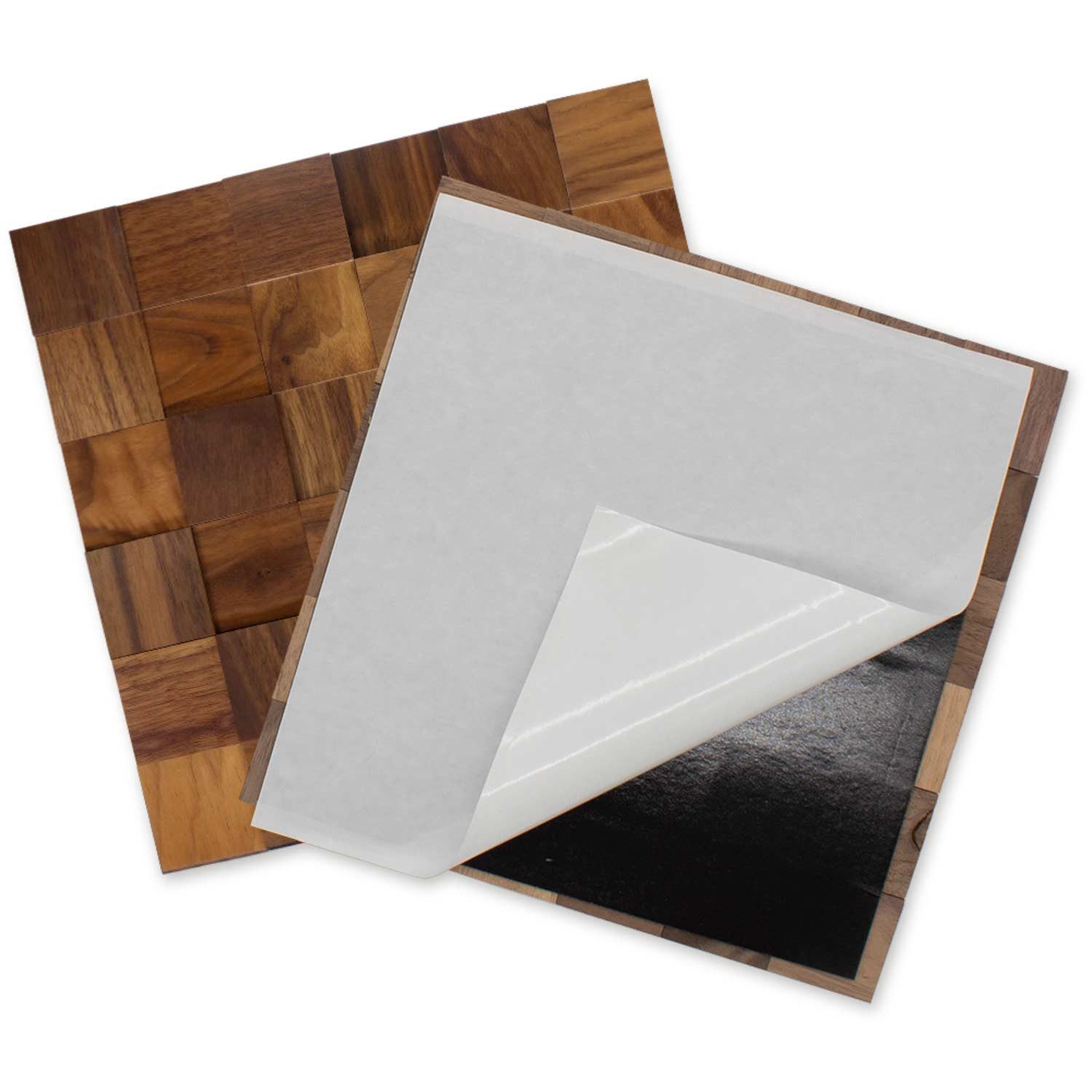 wodewa GmbH 3D Wandpaneel Vollholz - Serie 50 -, BxL: 5x5 cm, 0,00 qm, (Matte, 36-tlg., 0,09 m) 3D-Optik, Selbstklebend
