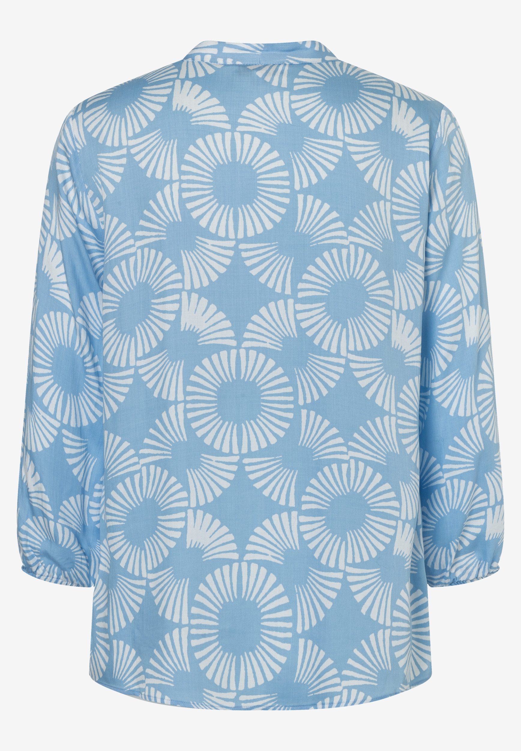 MORE&MORE Hemdbluse Printed Ecovero Blou günstig online kaufen