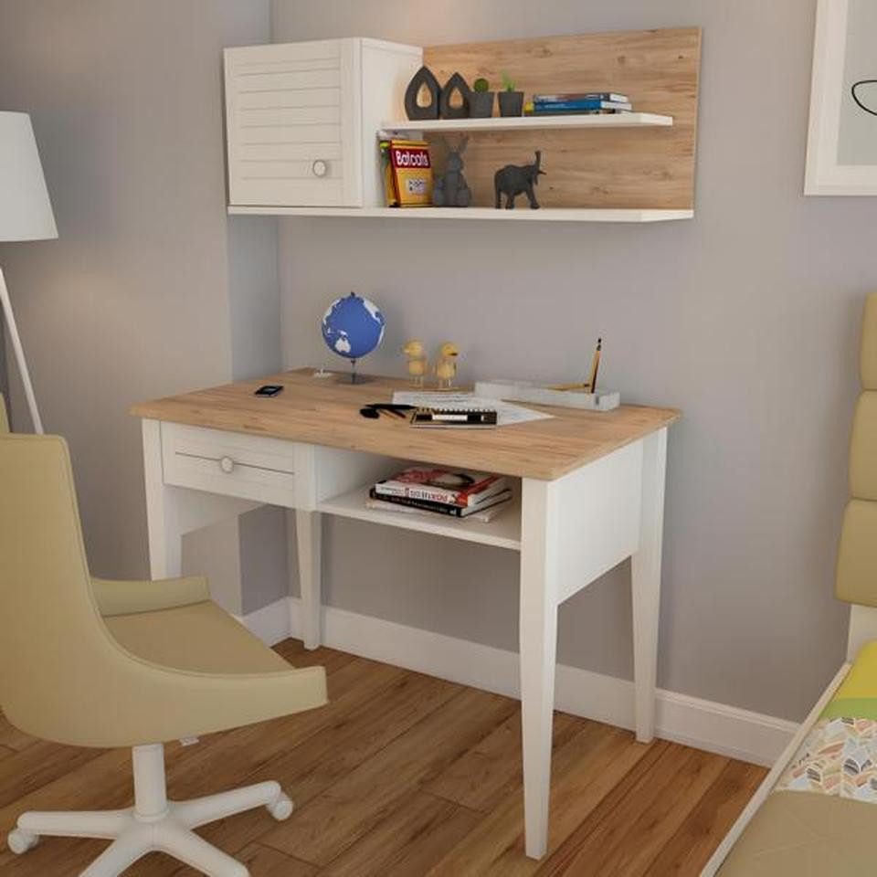JVmoebel Schreibtisch Moderner Holzschreibtisch in Weiß mit minimalistischer Formgebung (1-St., 1 Tisch), Made in Europe