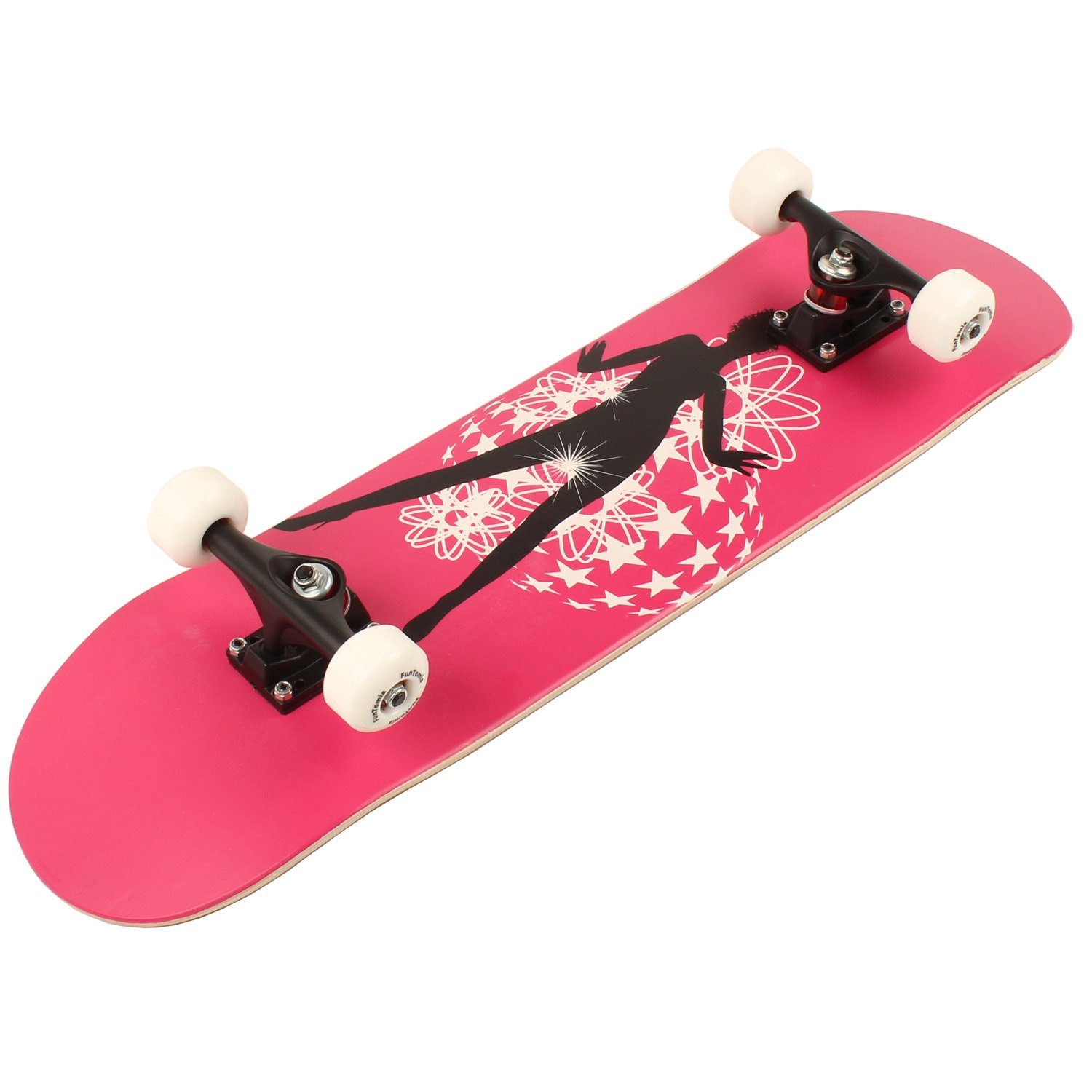 FunTomia Skateboard Skateboard mit Mach1 ABEC-9 Kugellager 7-lagigem Ahornholz 100A Rollen