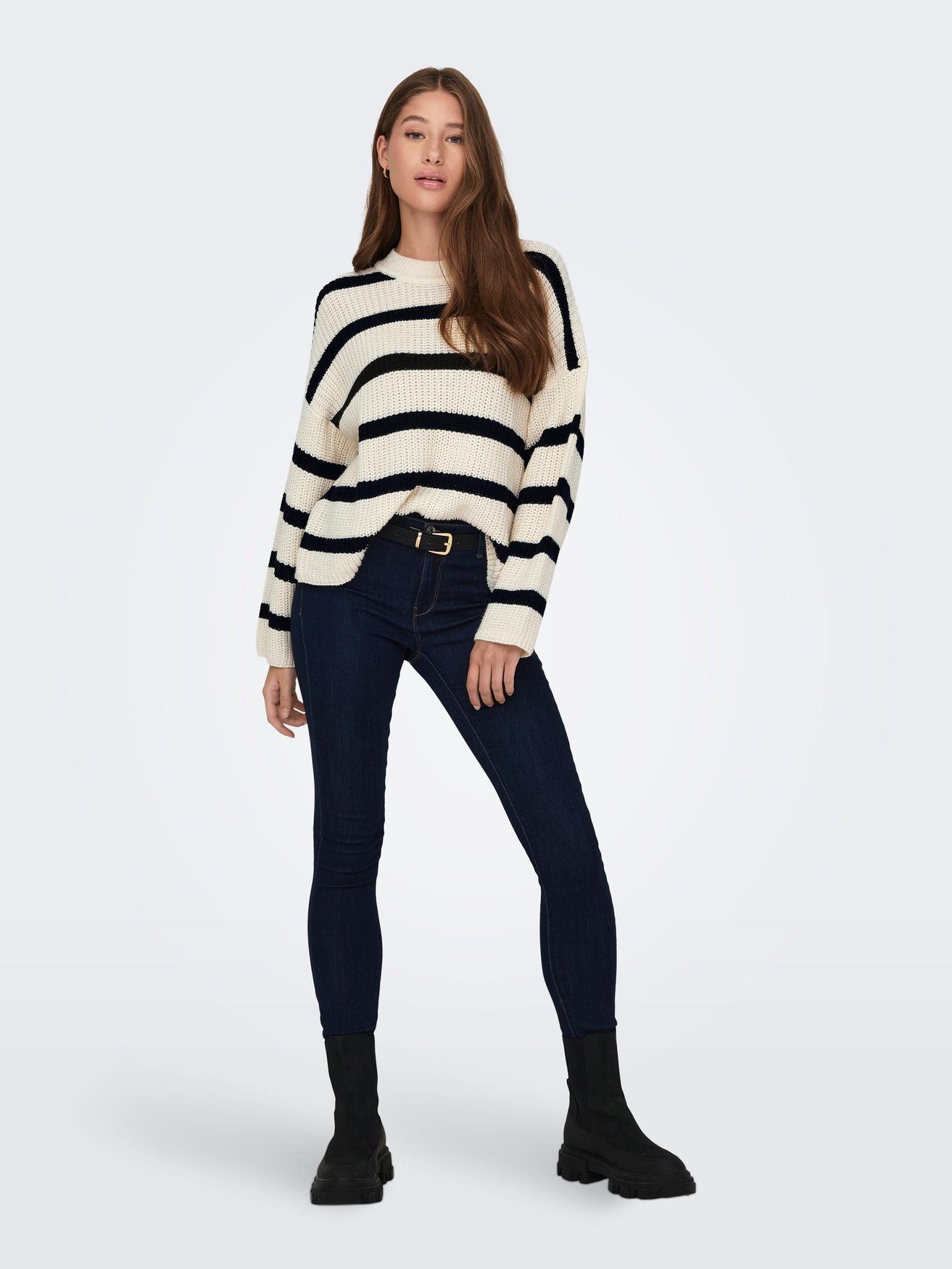 JACQUELINE de YONG Strickpullover Gestreift Strick günstig online kaufen