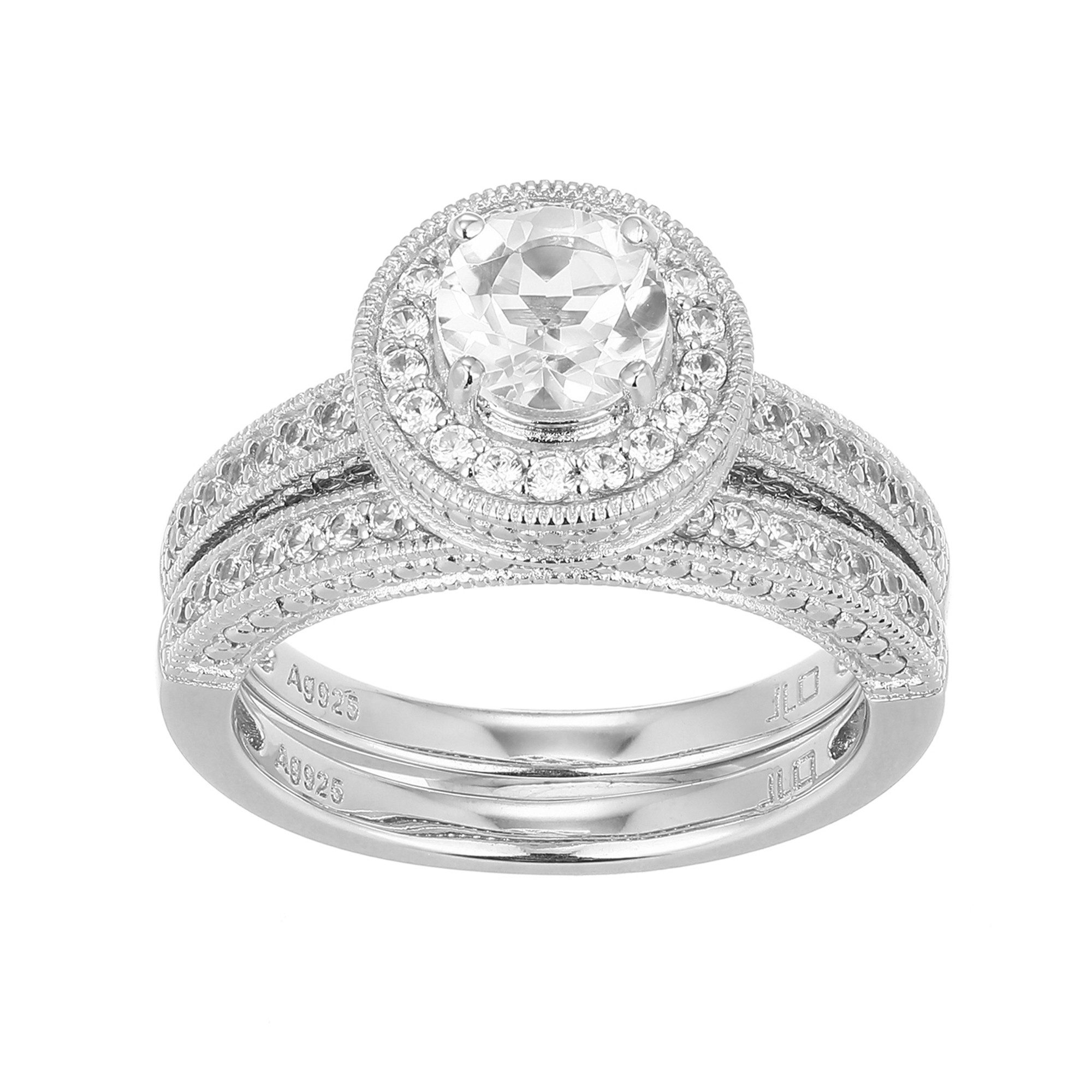 Cavill Silberring Cavill Weißer Topas Ring 1,20 ct Zirkon Pavé 925er Silber günstig online kaufen