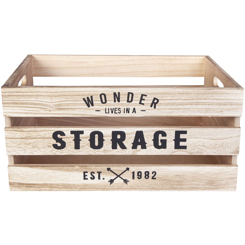 MICA Aufbewahrungsbox Dekokiste - aus Holz - 38 x 28 x 18 cm günstig online kaufen