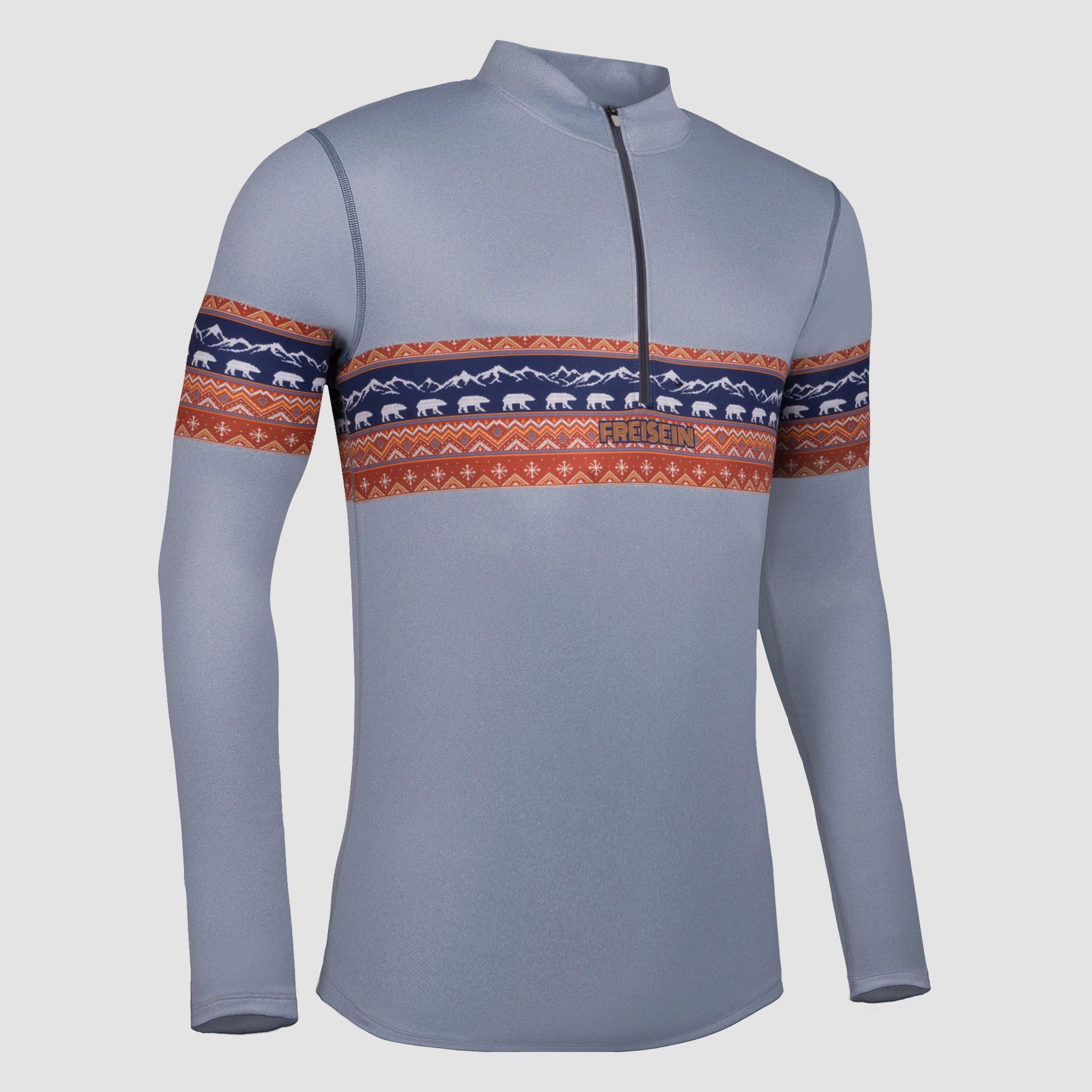 Freisein Project Funktionsshirt NorwegianBear Vintage-Look mit Retro-Skifahrer
