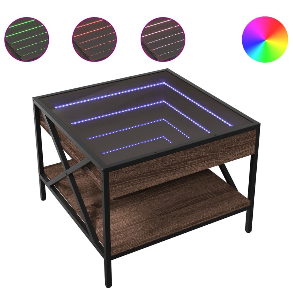 vidaXL Couchtisch Couchtisch mit Infinity-LED Braun günstig online kaufen